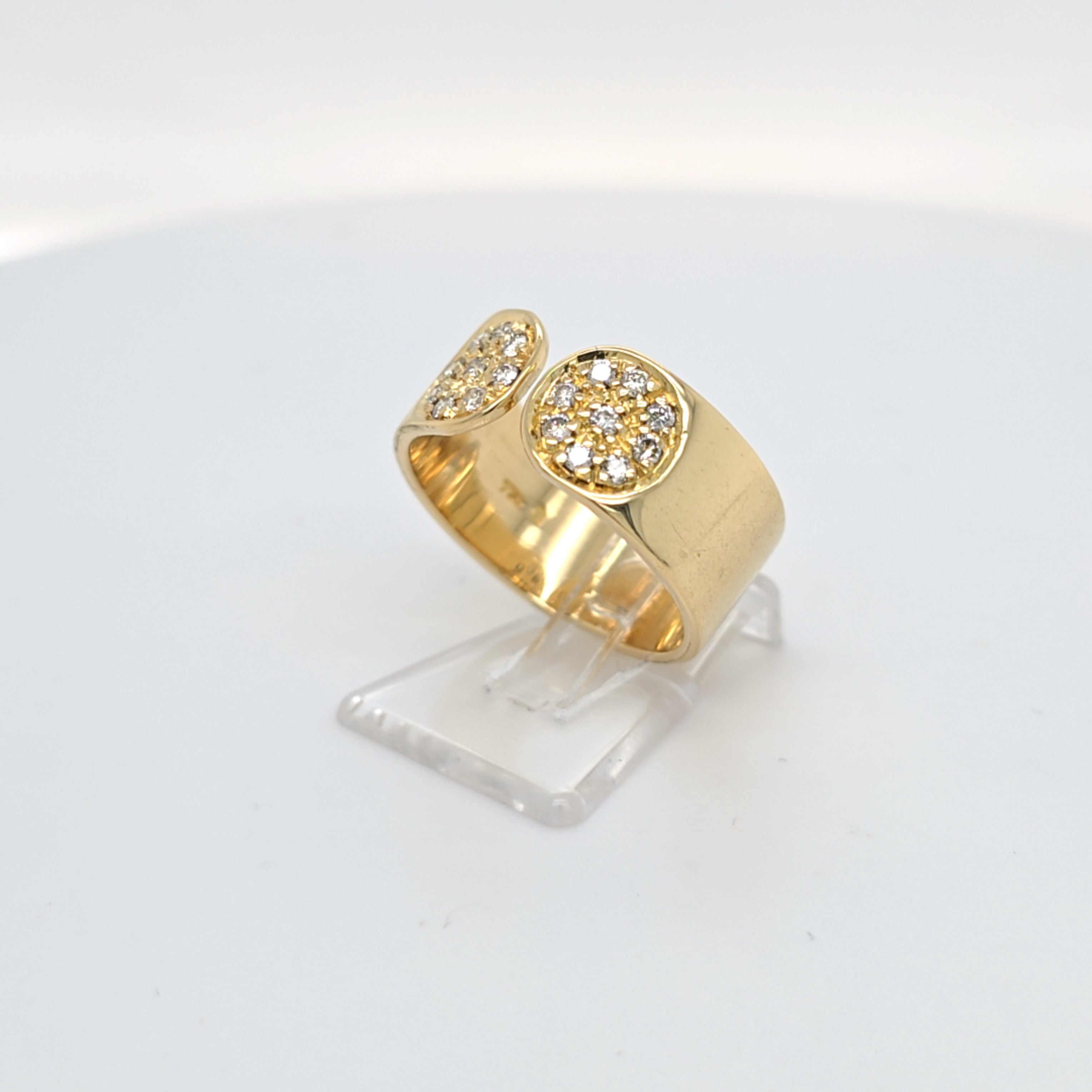 Ring Gelb Gold 750 Brillanten Damen Schmuck
