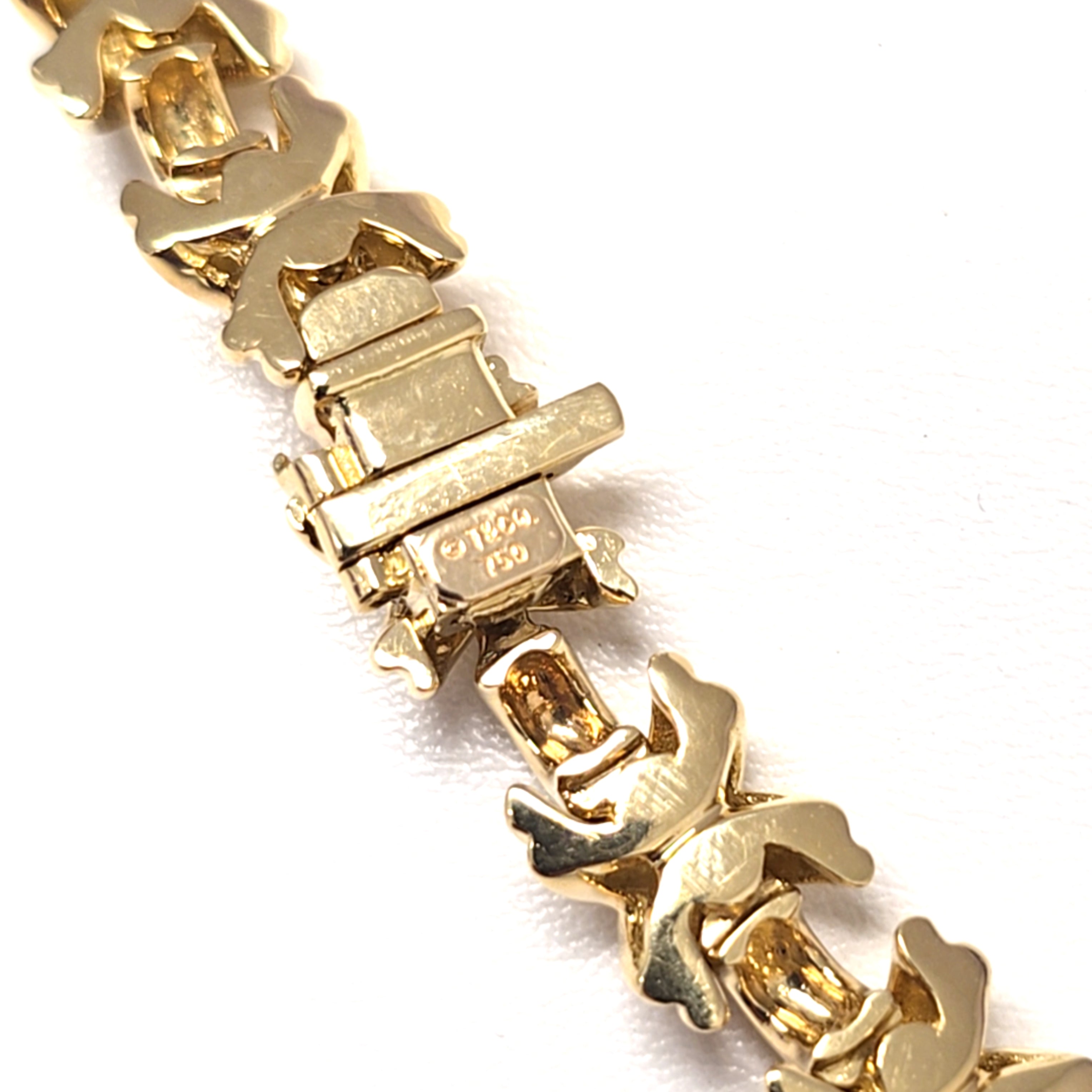 TIFFANY & Co Collier Gelb Gold Signature X m. Brillanten 750 18 kt 221606