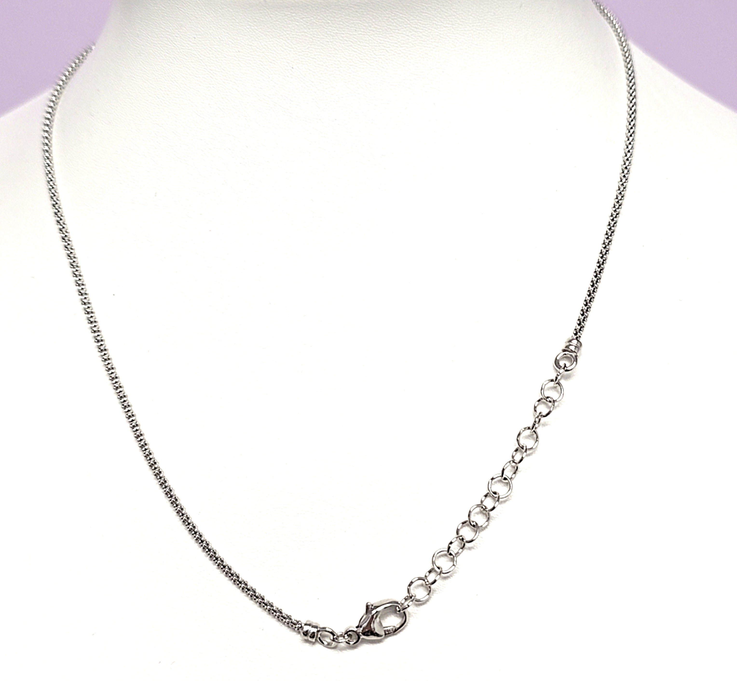 Collierkette Silber 925 Schmucksteine Hellblau Damen