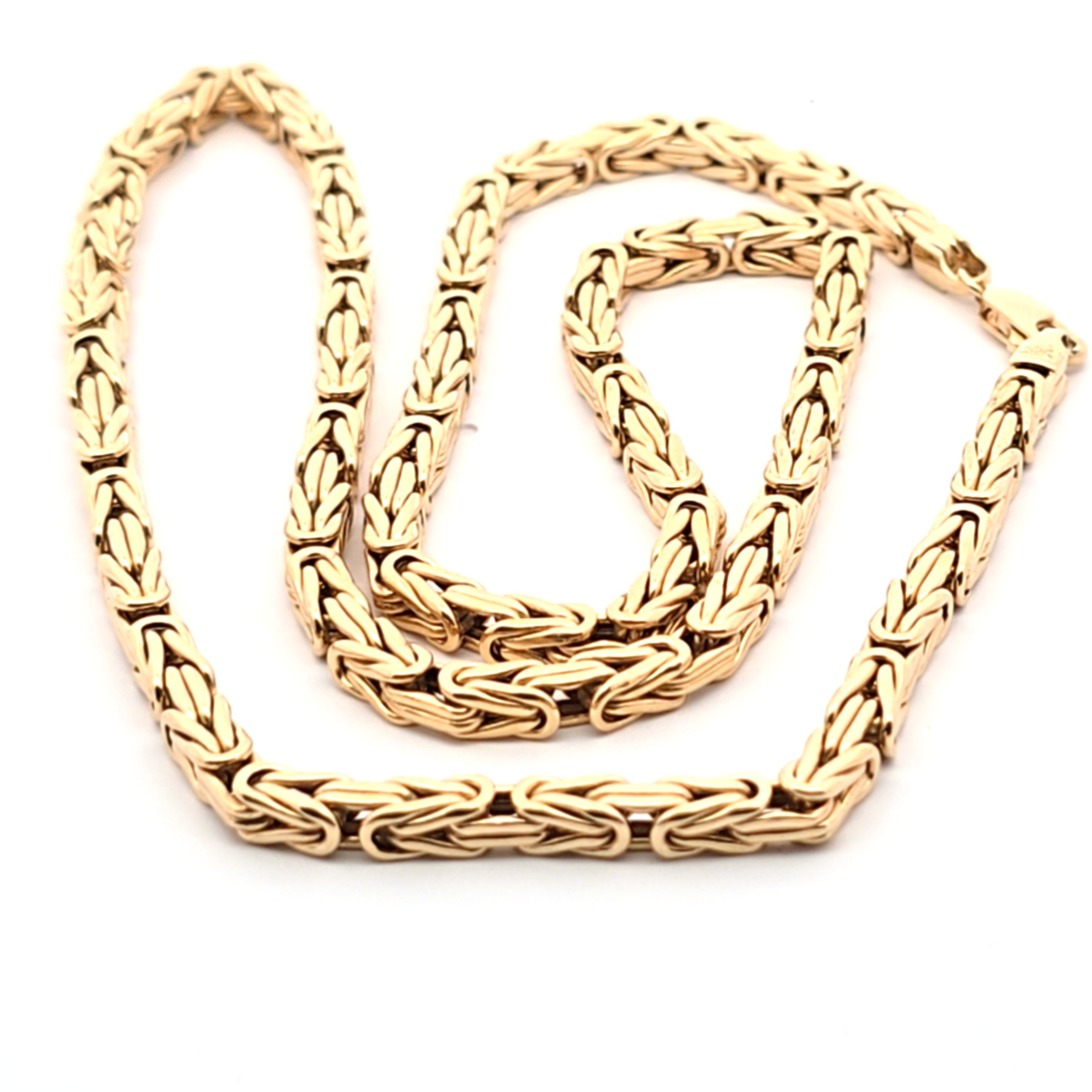 Königskette Gelb Gold 585 14 kt L: 55 cm 4 mm Schmuck 206669