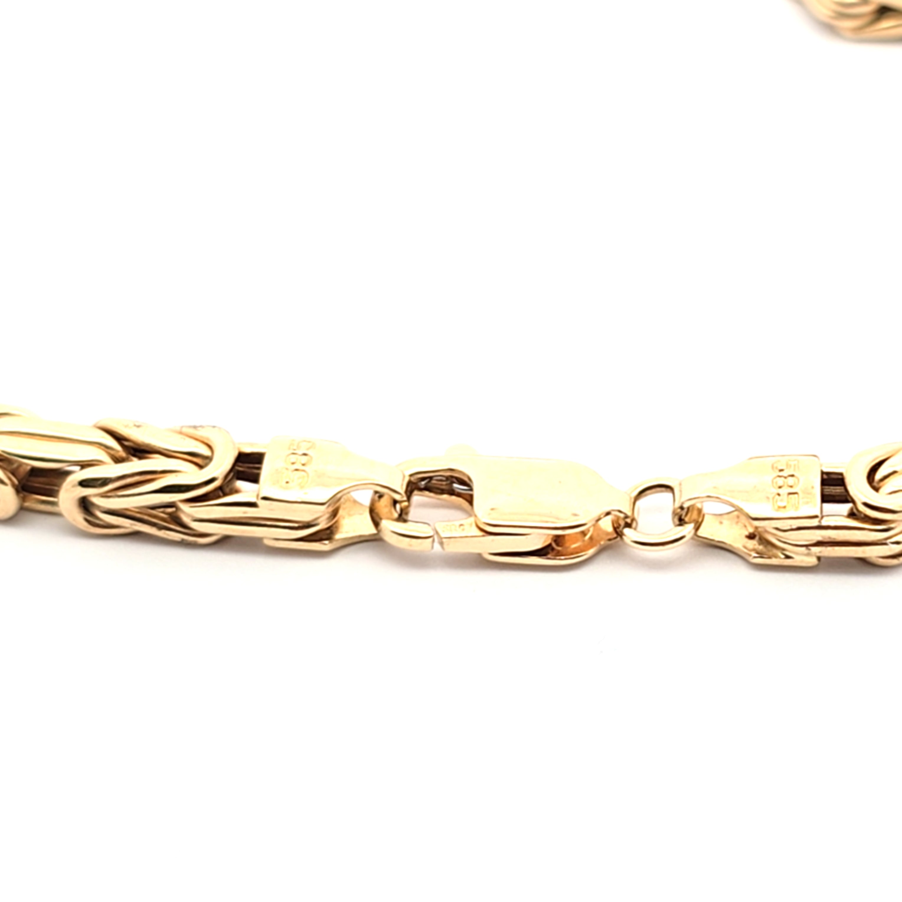 Königskette Gelb Gold 585 14 kt L: 55 cm 4 mm Schmuck 206669