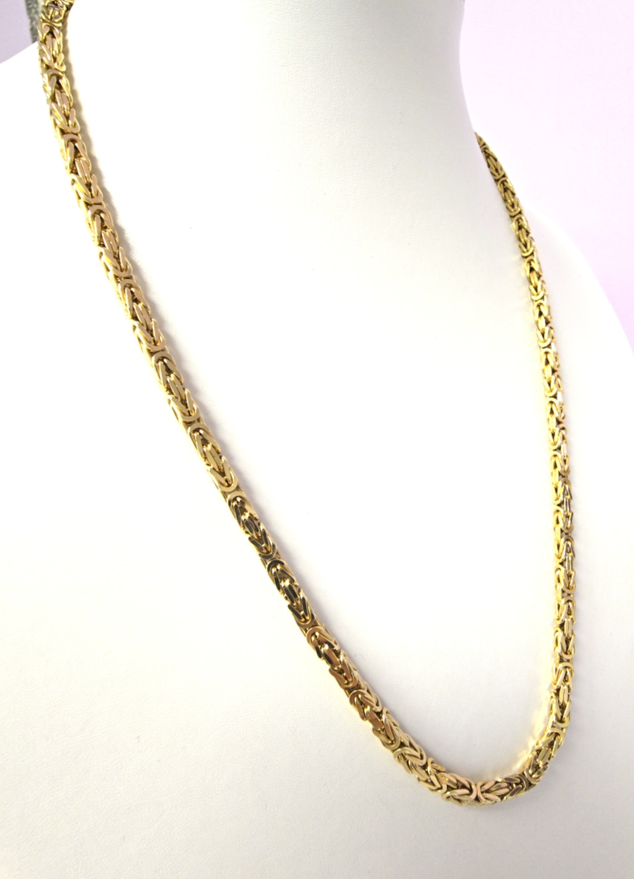 Königskette Gelb Gold 585 14 kt L: 60 / 4 mm Unisex