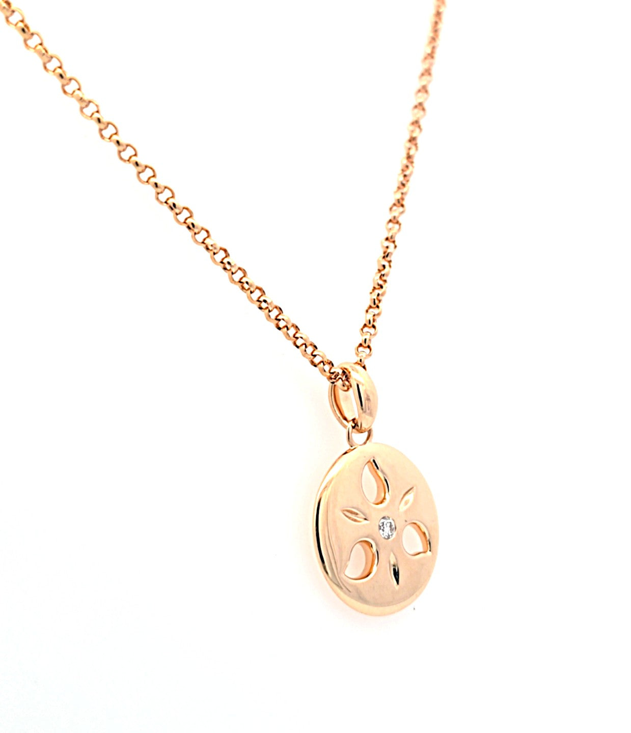 Kette Anhänger Rotgold 750 18kt Brillant