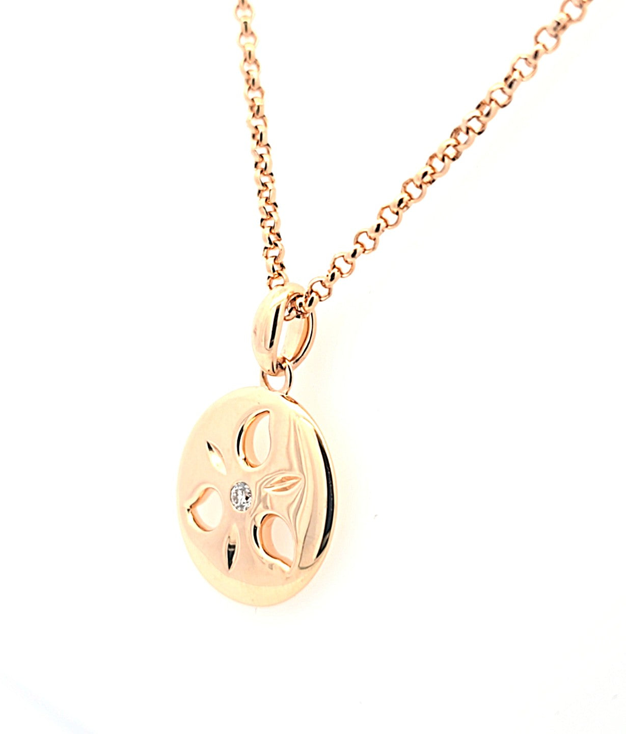 Kette Anhänger Rotgold 750 18kt Brillant