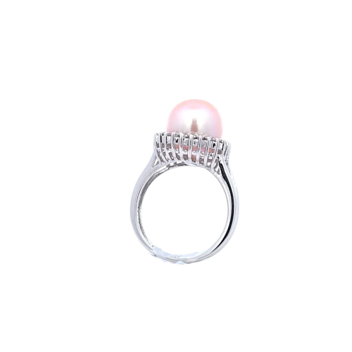 Ring Weiß Gold 585 Perle Brillanten