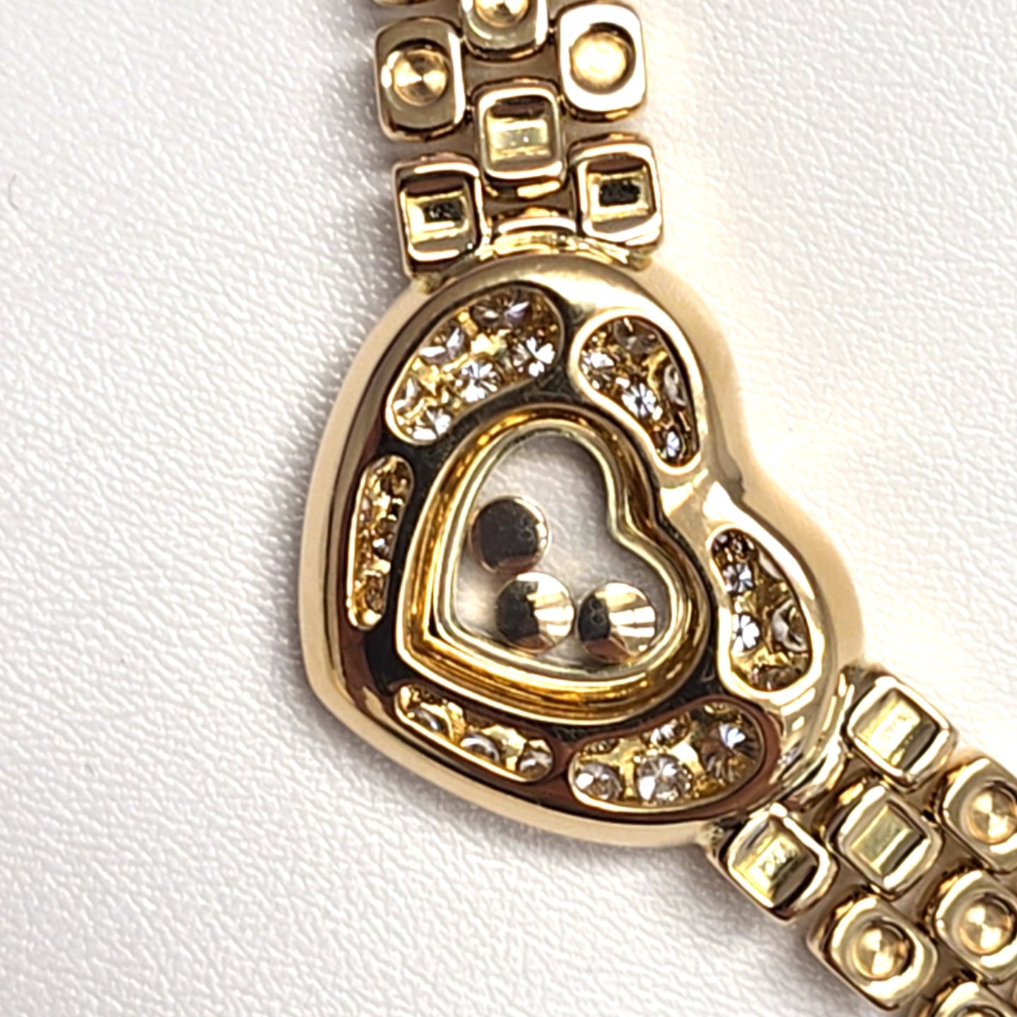 Damen Chopard Collier Gelbgold 750 18 kt Happy Diamonds 45 cm Ref.812267