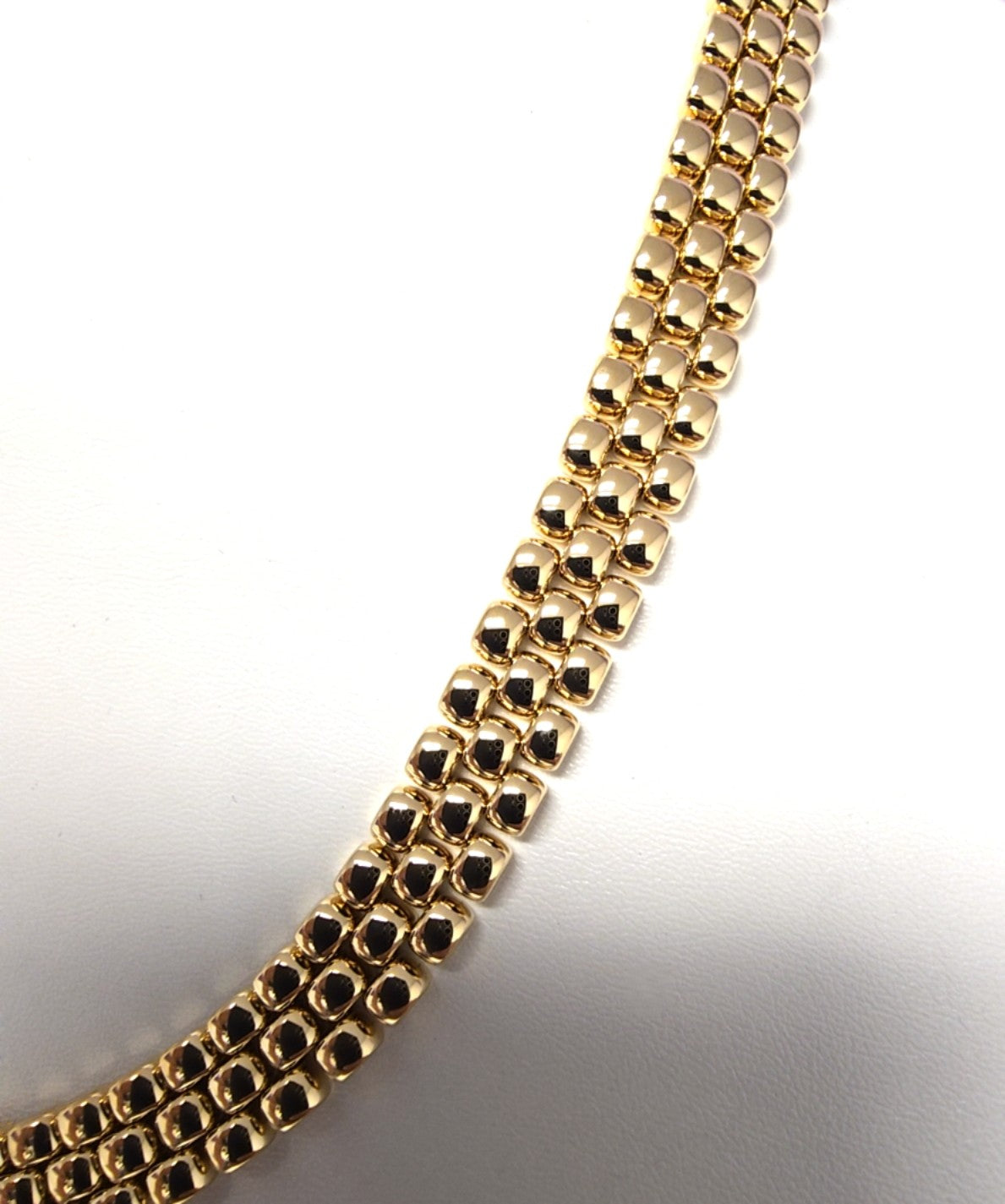 Damen Chopard Collier Gelbgold 750 18 kt Happy Diamonds 45 cm Ref.812267