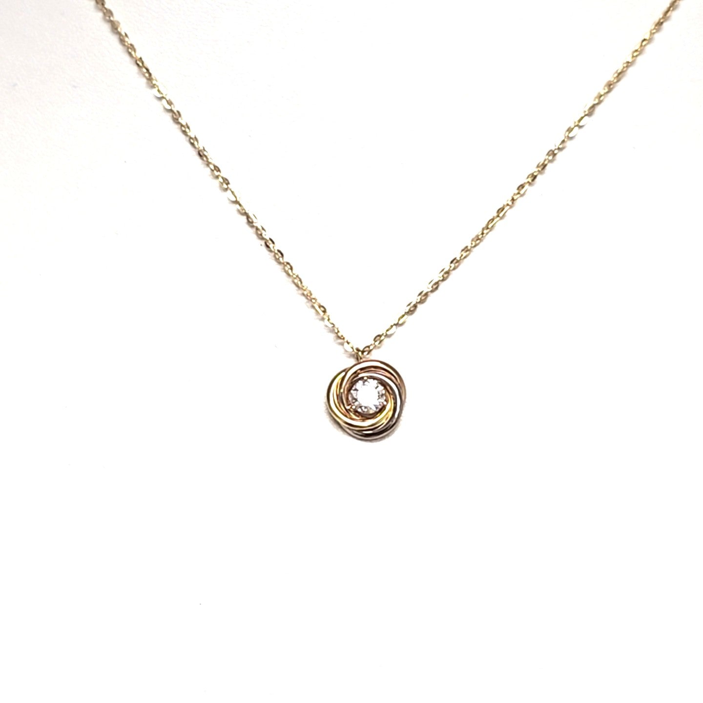 Cartier Kette Trinity Anhänger Brillant 0,18 ct 750 18 kt Schmuck