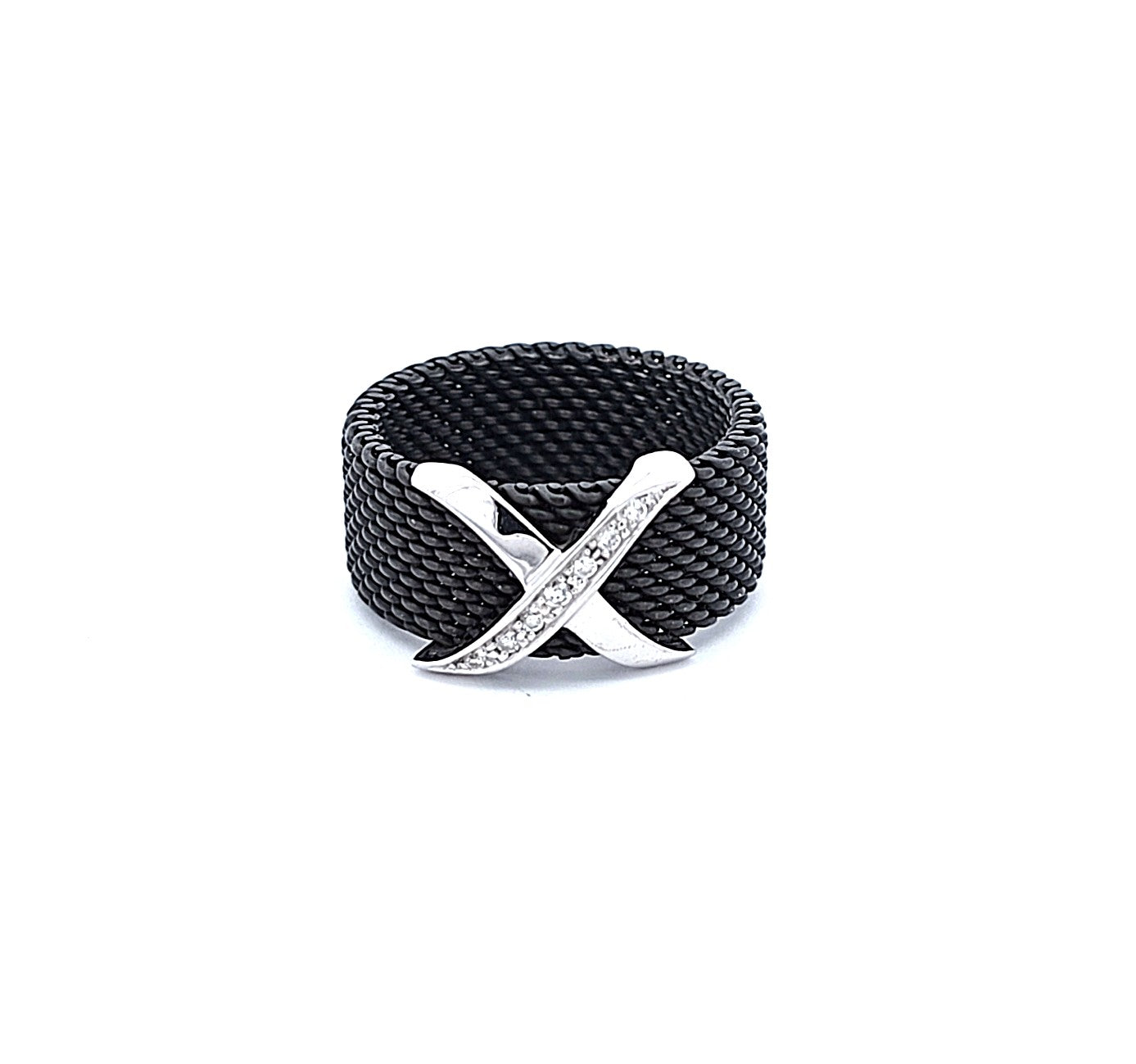 Cédé Milanaise Ring Weiß Gold 750 18 kt Brillanten