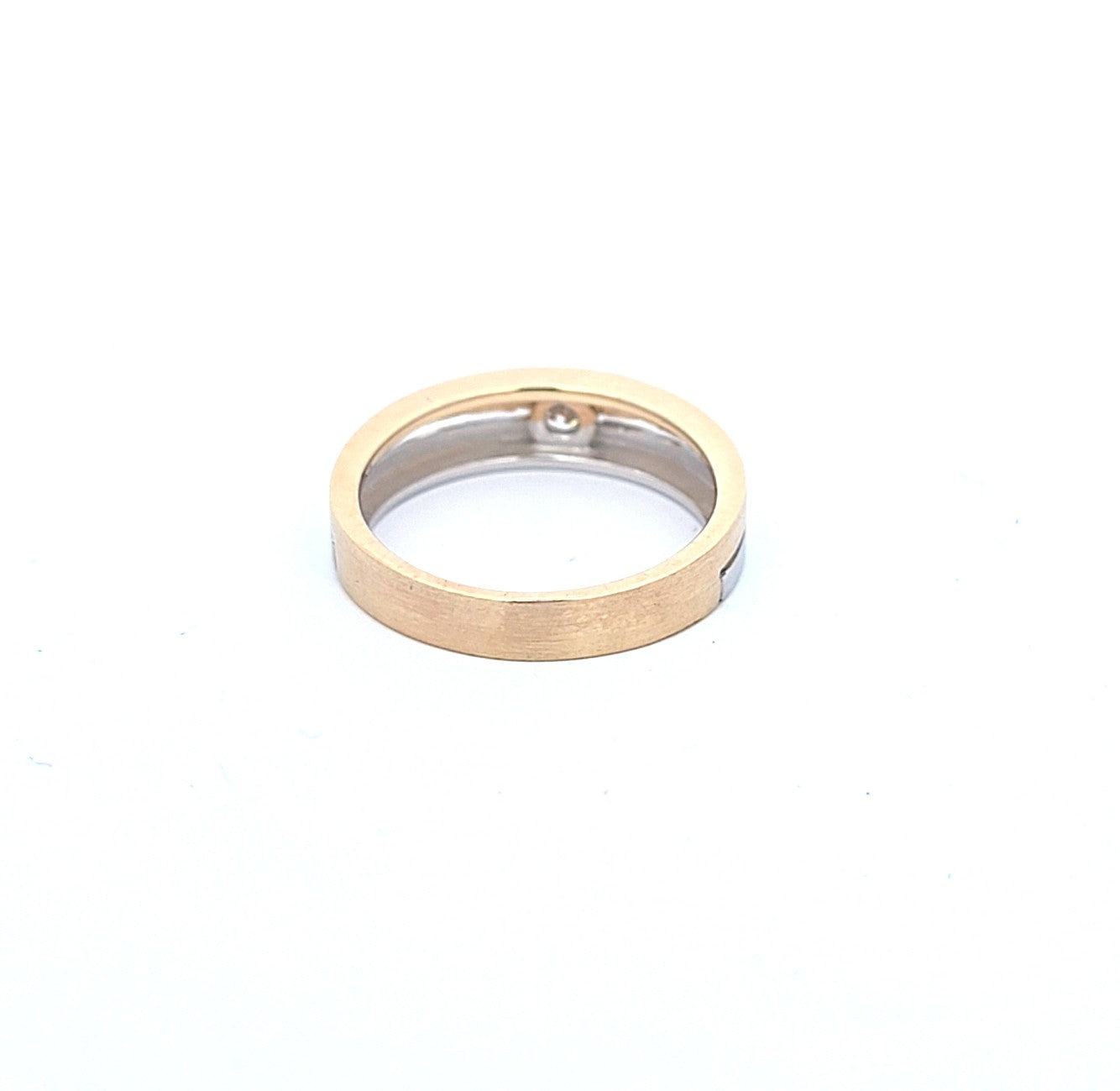 Ring Gelb-/Weißgold Brillant 585/14kt Gr.53