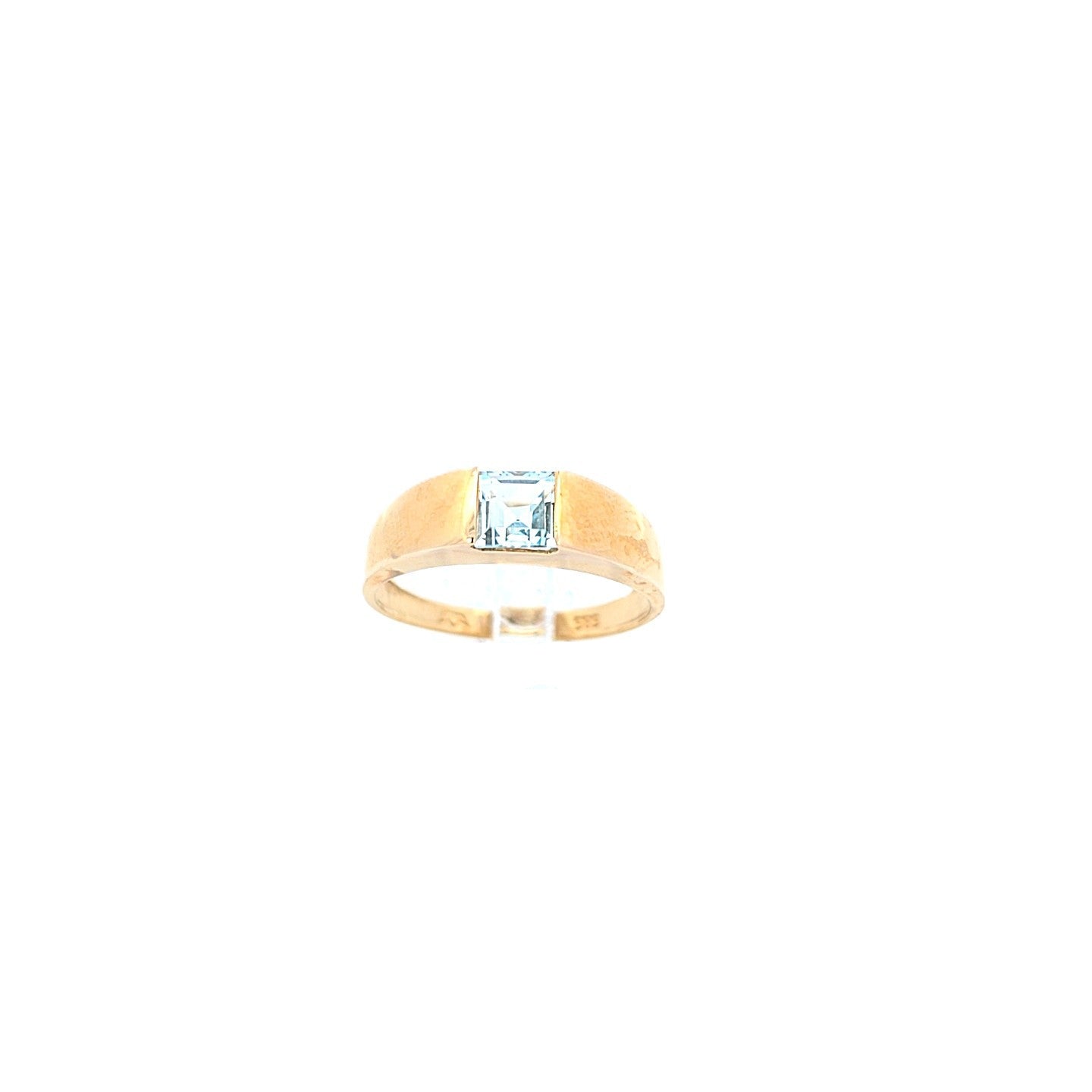 Damen Ring Gelbgold Schmuckstein blau 585/14kt Gr.54
