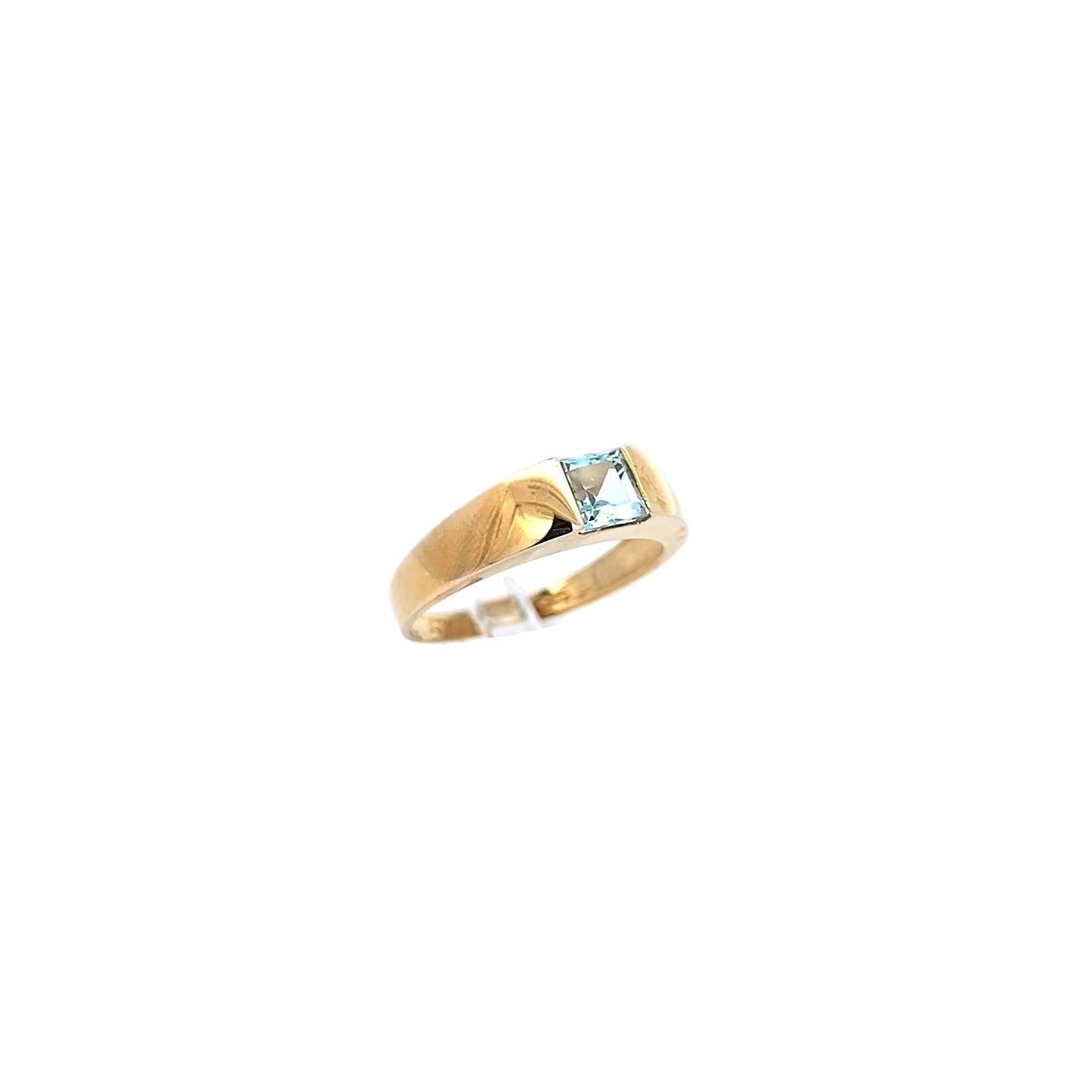 Damen Ring Gelbgold Schmuckstein blau 585/14kt Gr.54
