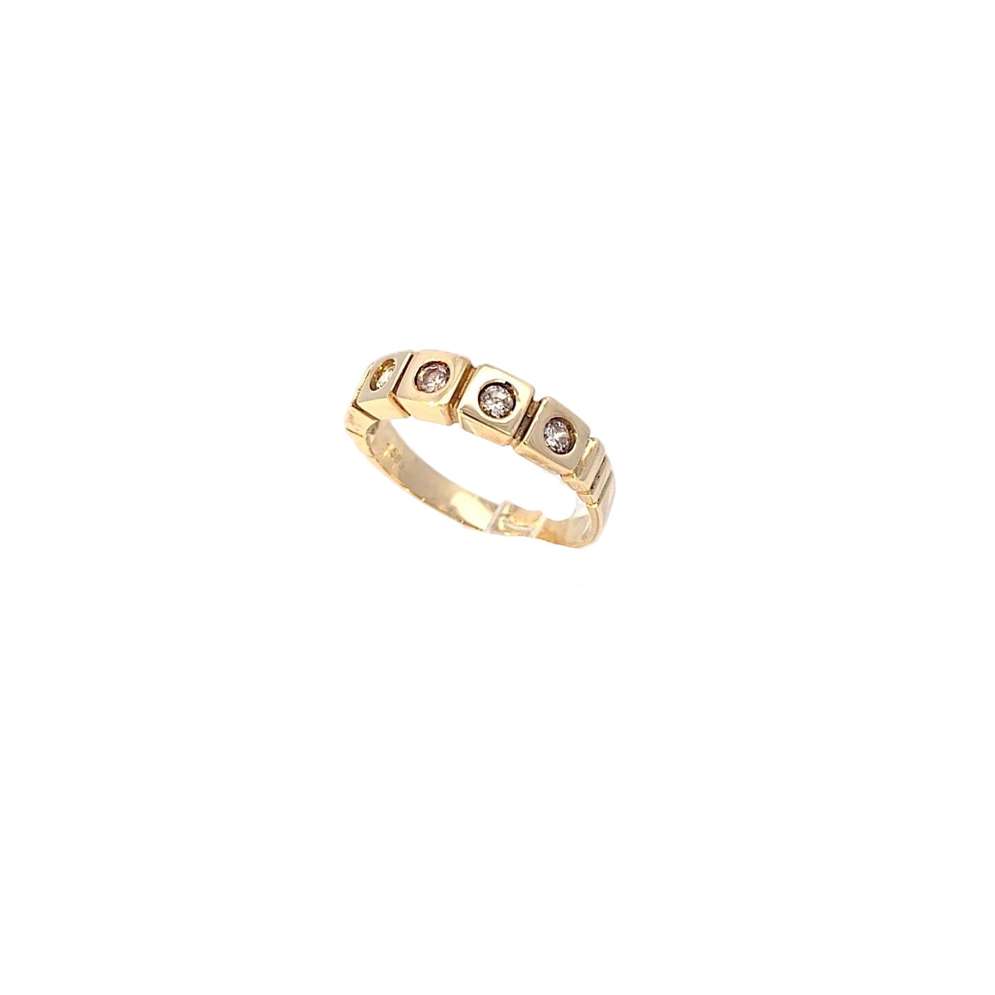 Damen Ring Gelbgold 585/ 14kt Zirkonia 214536
