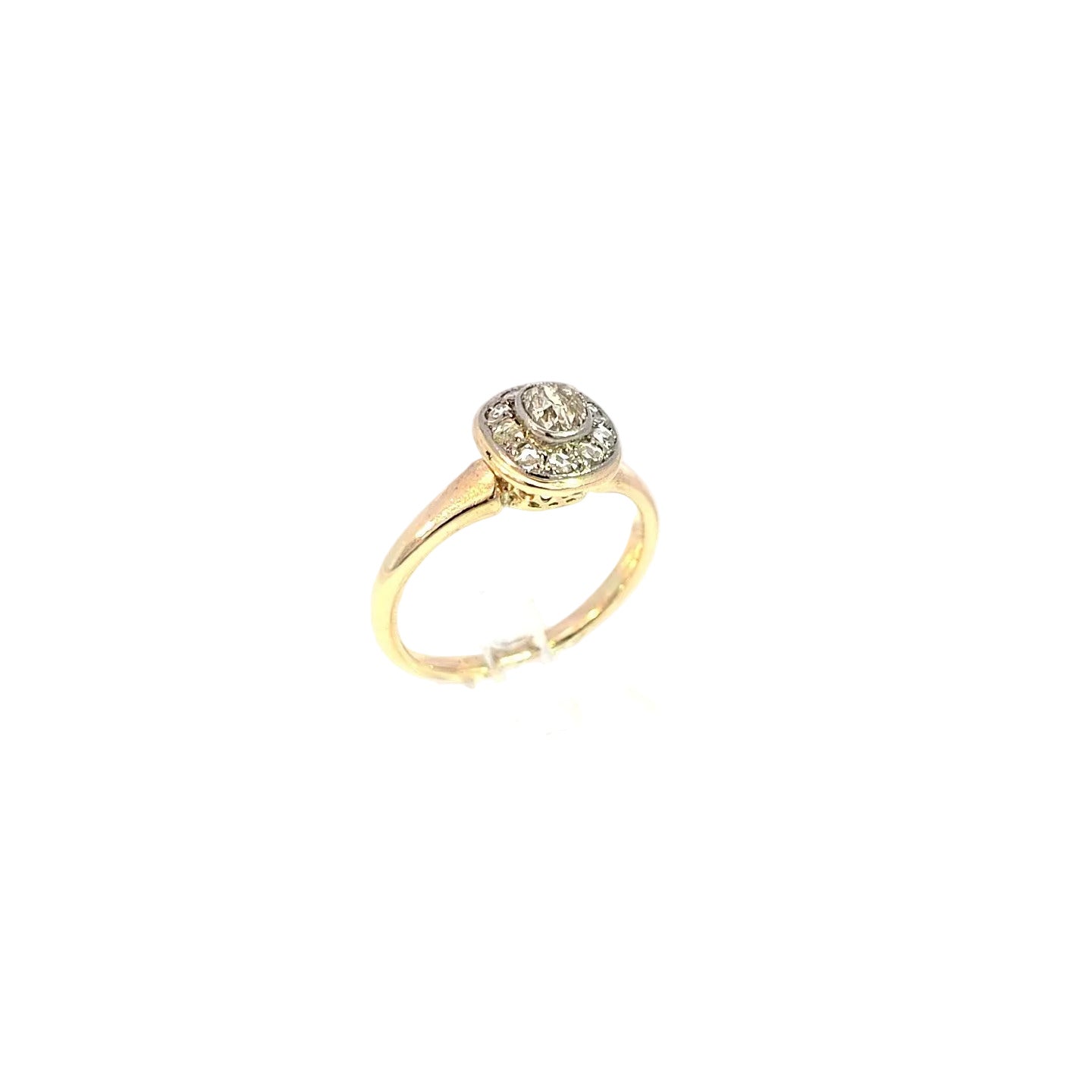 Damen Ring Gelb Gold 585/ 14kt Brillanten ca. 0,2ct 208543