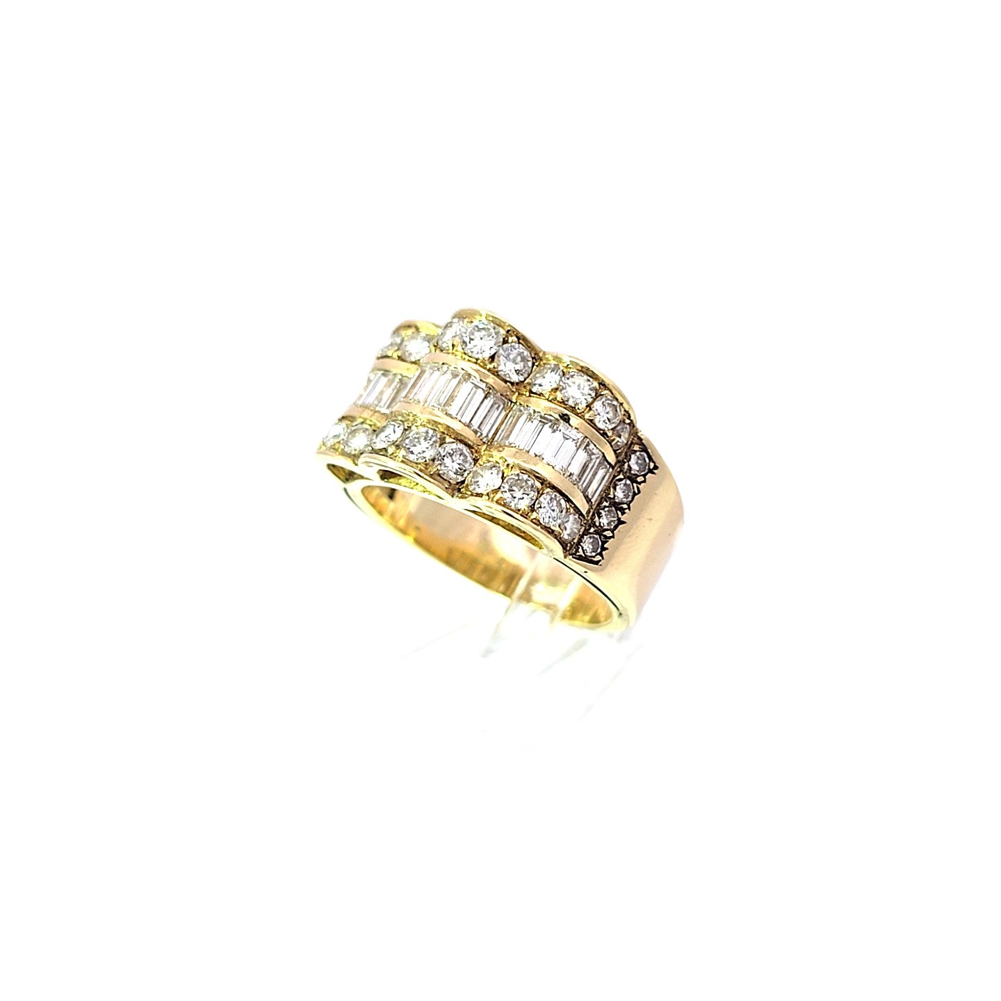 Damen Ring Gelb Gold Brillanten 4,16 ct