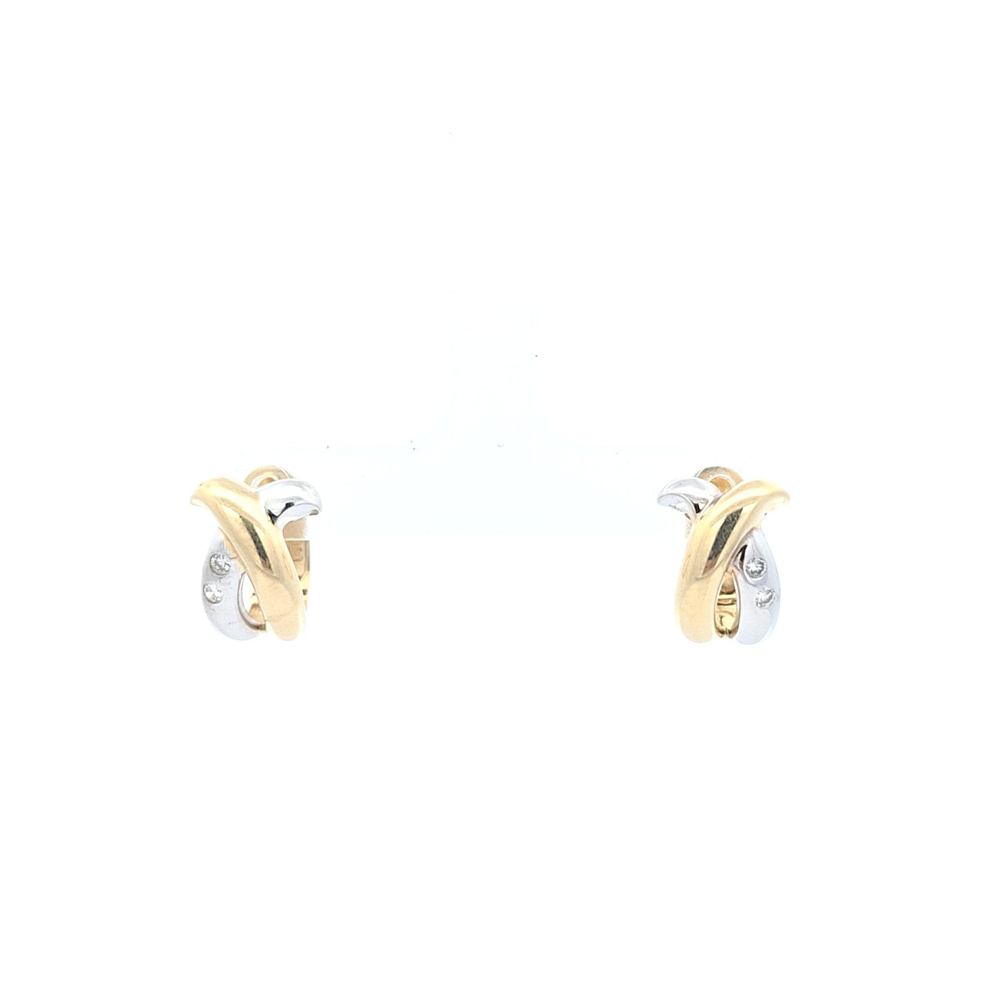 Ohrringe Weißgold / Gelbgold 585 / 14kt Brillant 232517