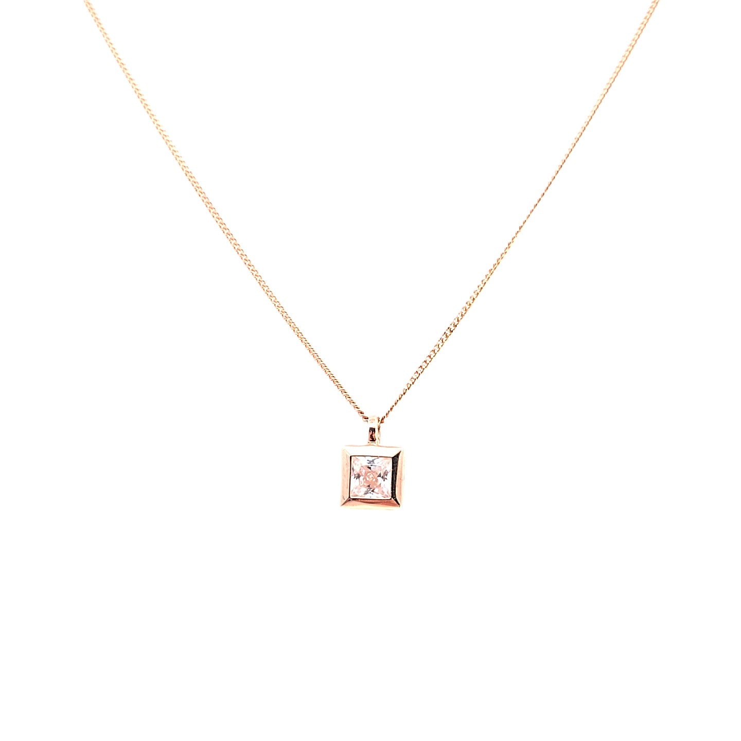 Damen Kette Sterling Silber 925 Rosé vergoldet Zirkonia 232868