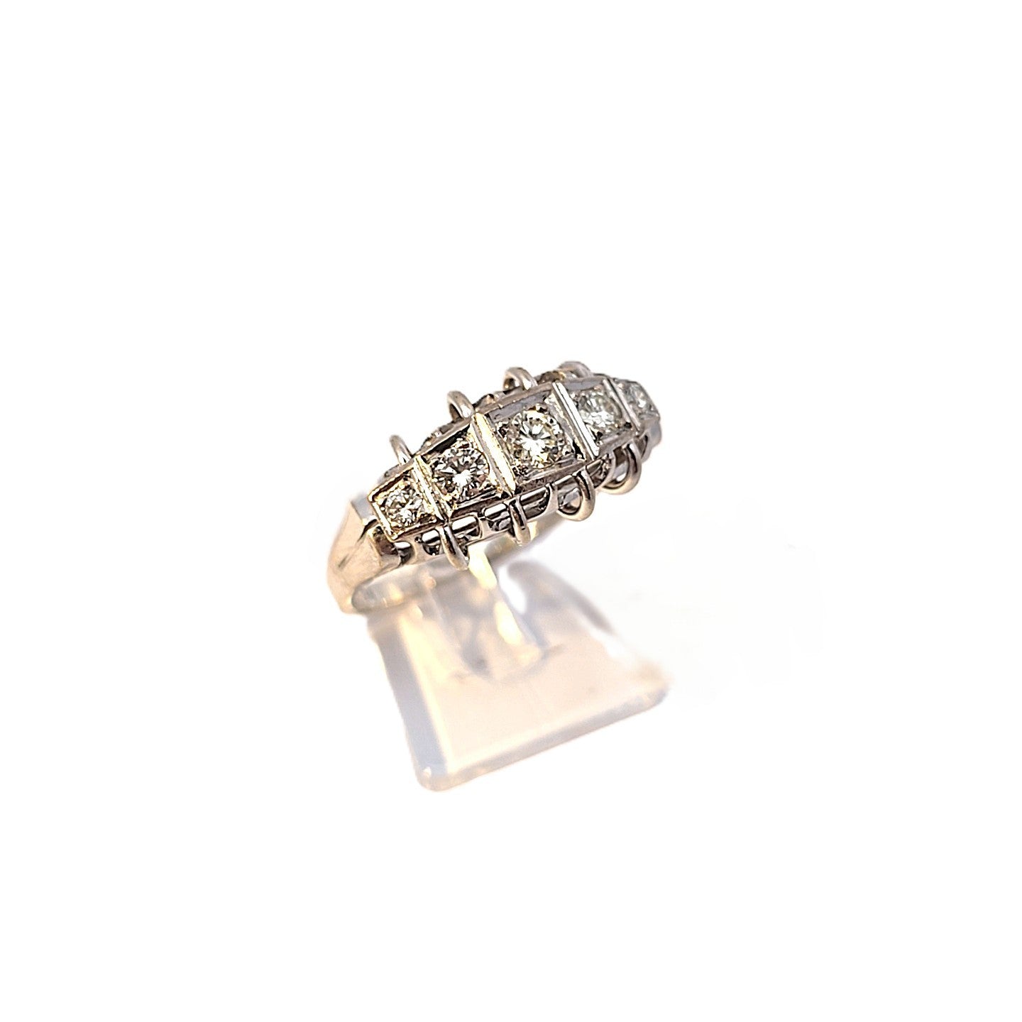 Damen Ring Weißgold 585/ 14 kt Brillant ca. 0,36ct *55*