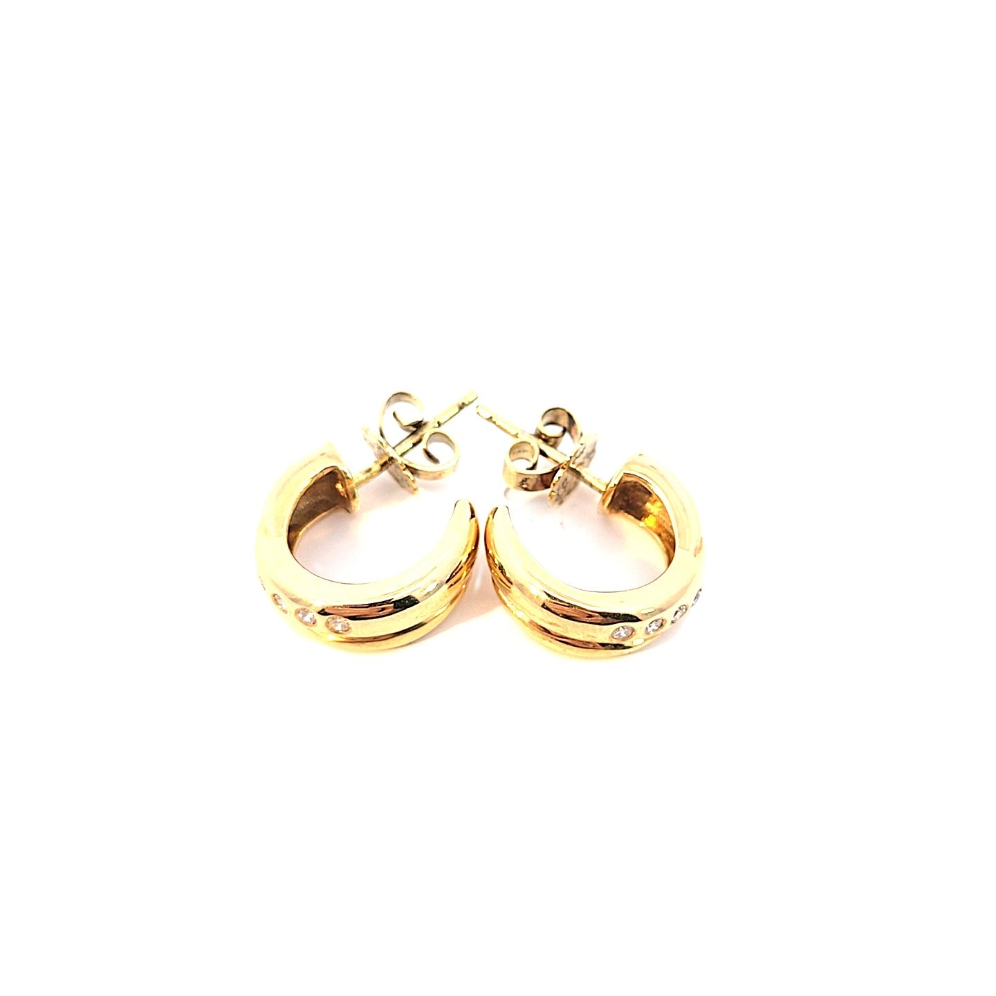 Ohrringe Gelb Gold 585 Brillanten Creole Schmuck Damen
