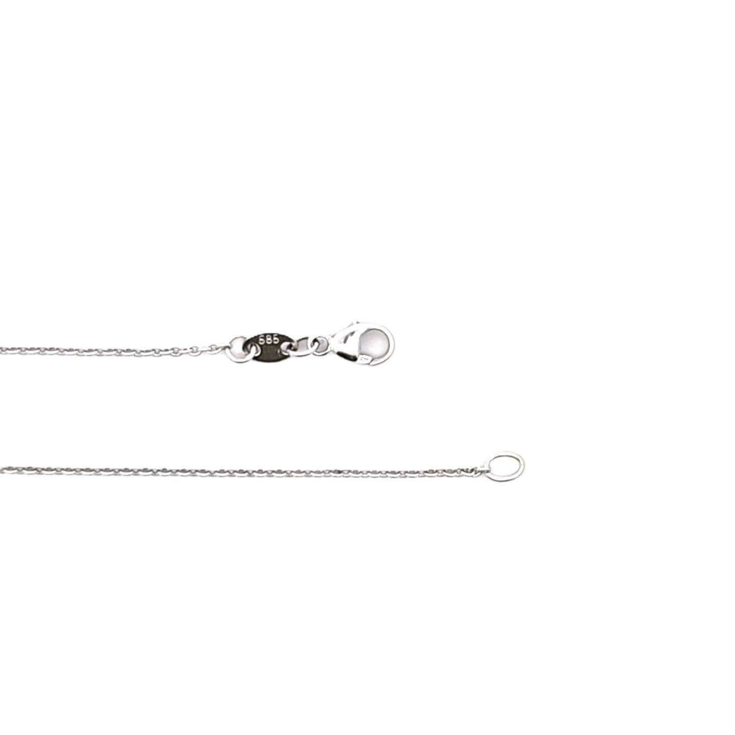 Damen Kette Weißgold Herz Anhänger 585 / 14 kt Brillant