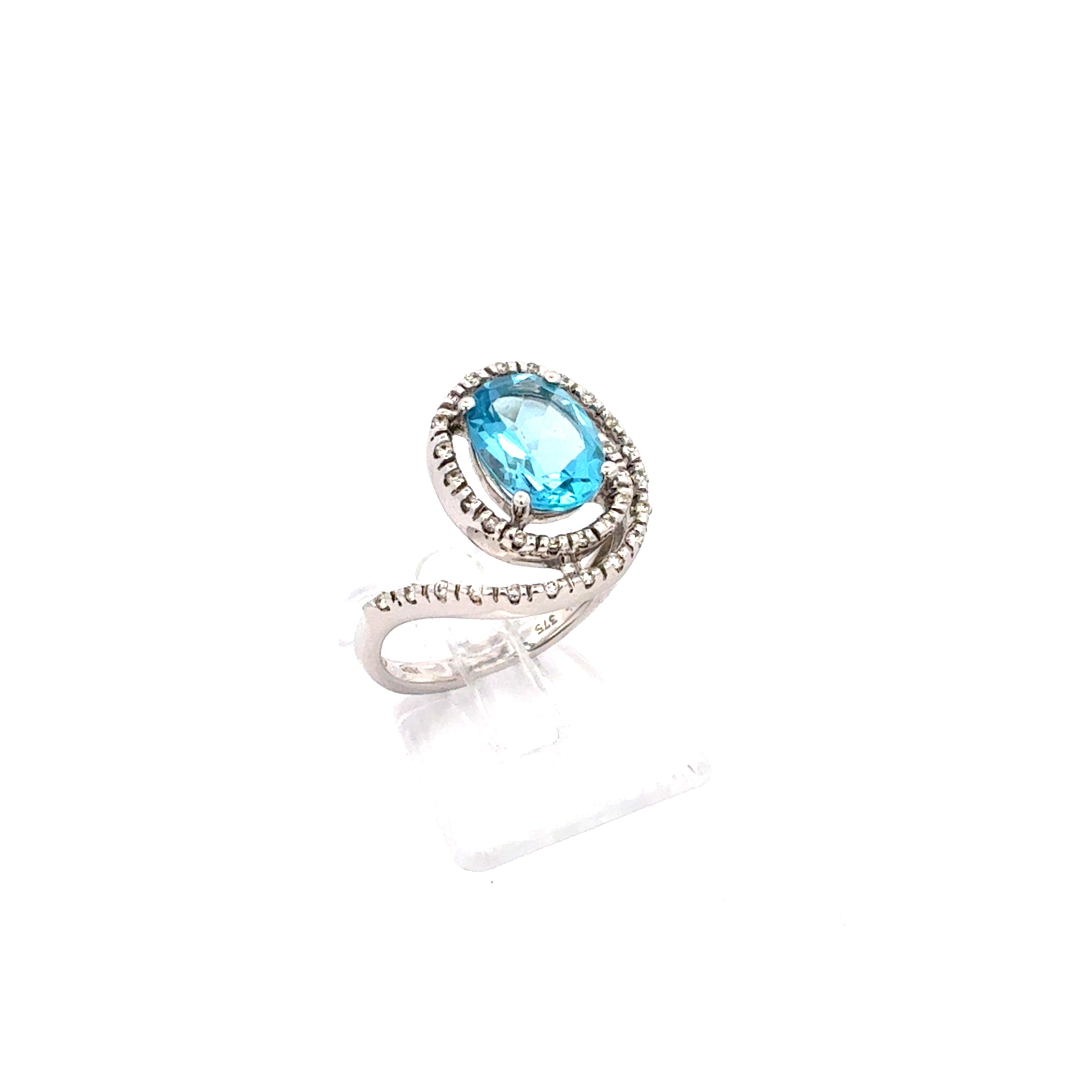 Damen Ring Weiß Gold 375 / 9kt Zirkonia Schmuck *50*