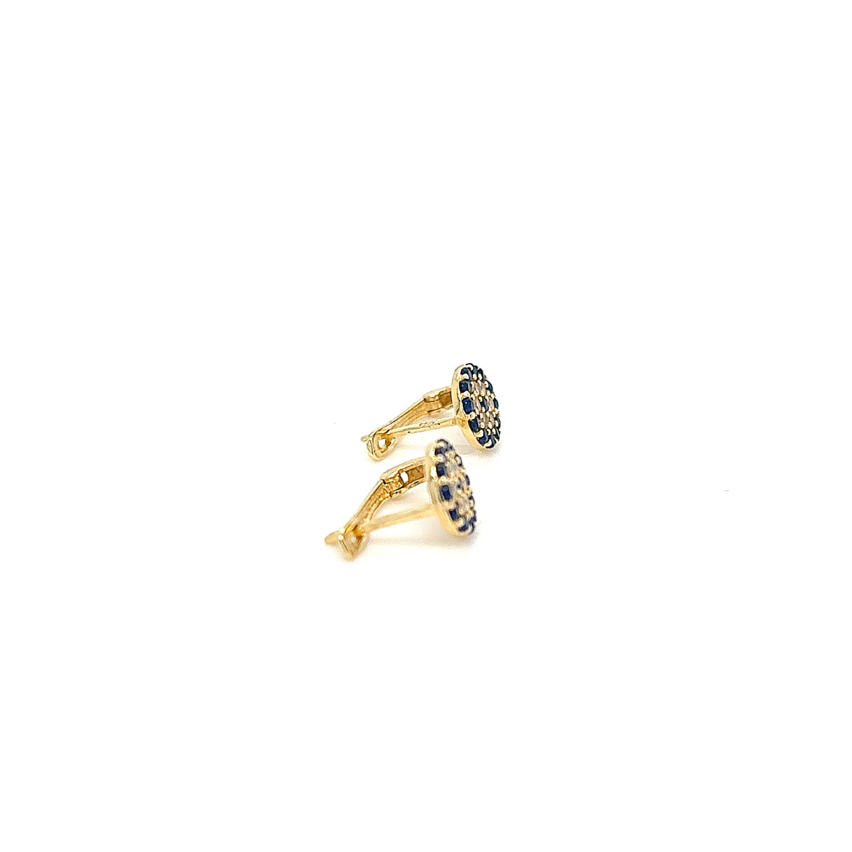 Ohrringe Gold 585 14 kt Kinder Schmucksteine Blau Zirkonia