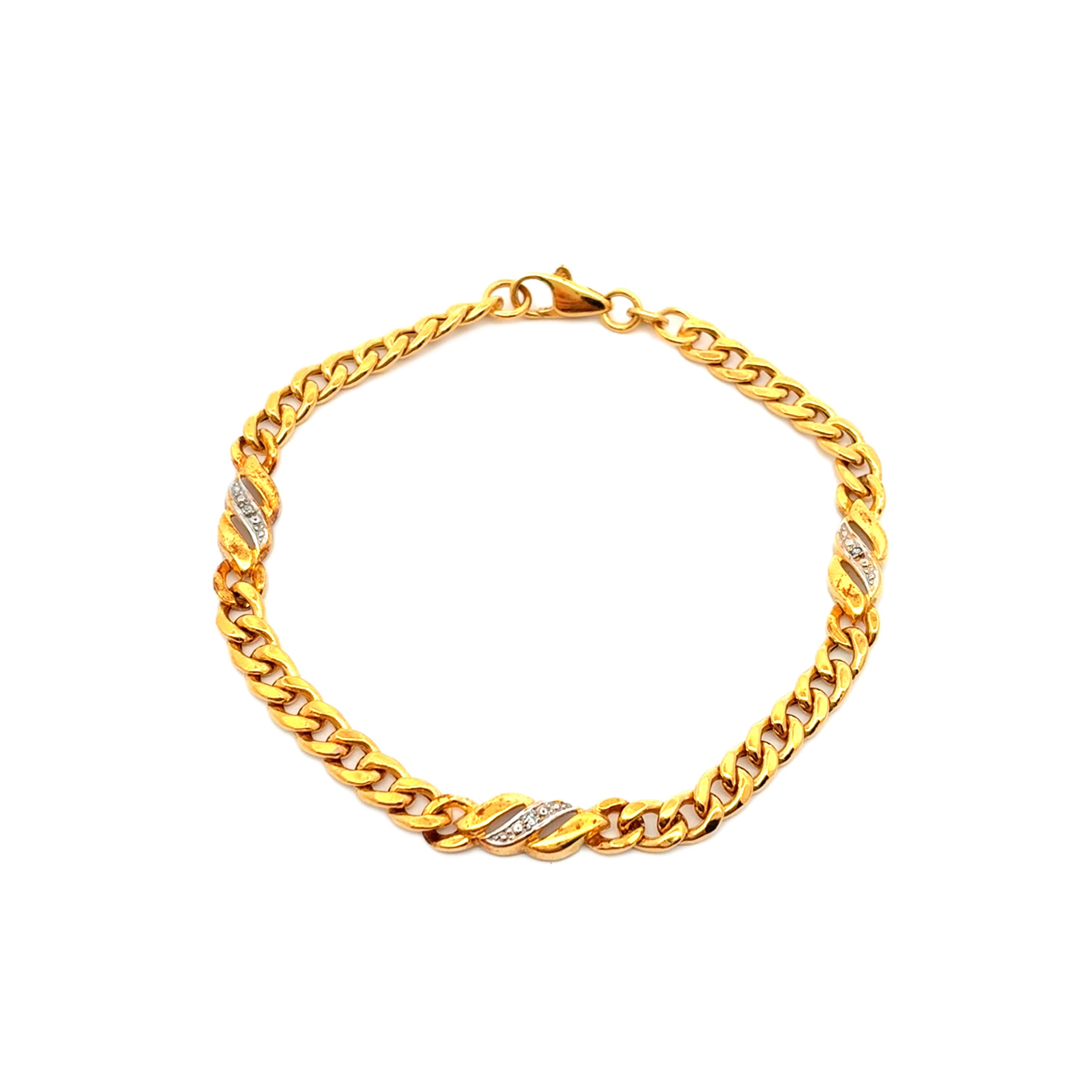 Damen Armband Gelb Gold 333/8 kt Zirkonia Schmuck