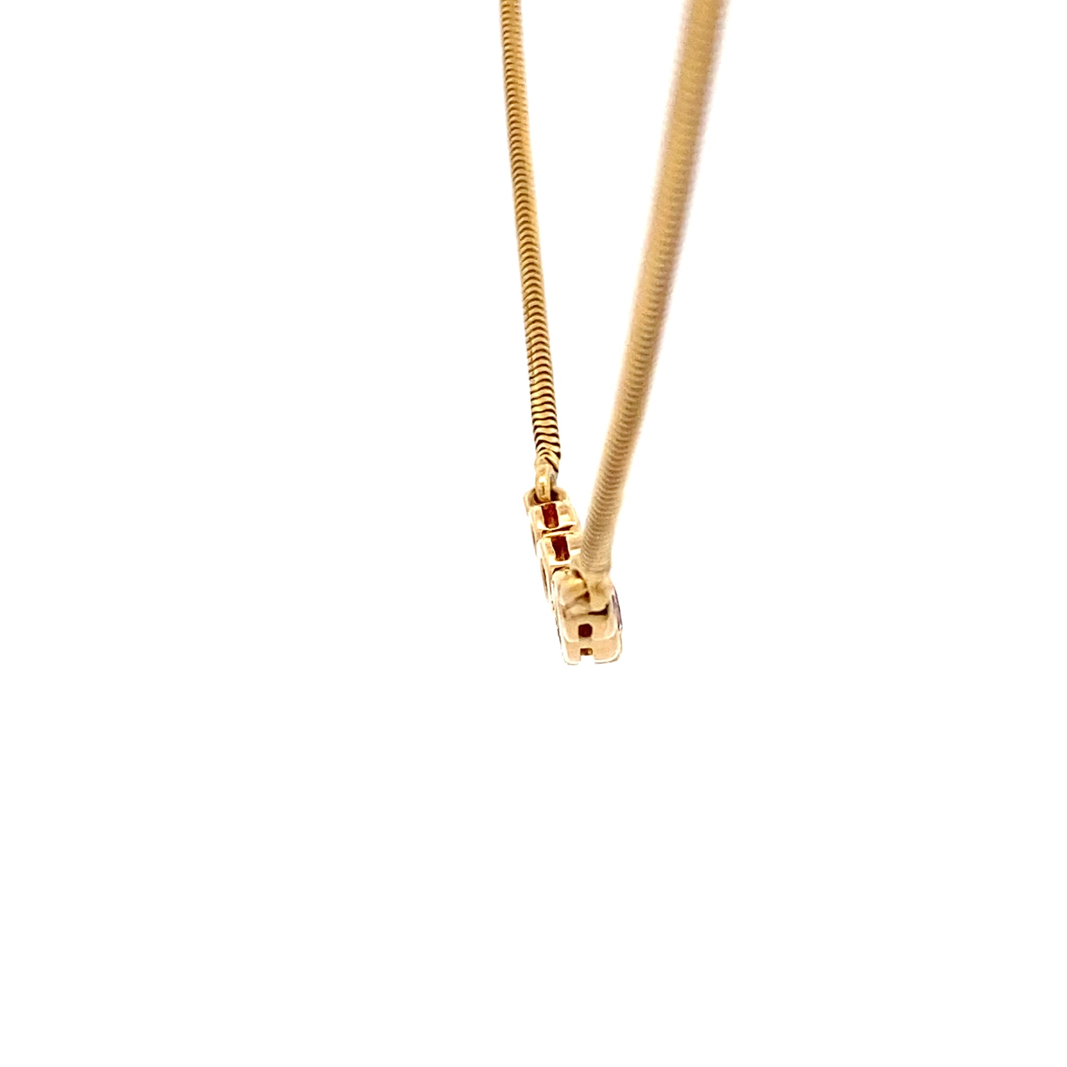Brillantenkette Gelb Gold 750 18 Karat mit Farbsteinen rosa