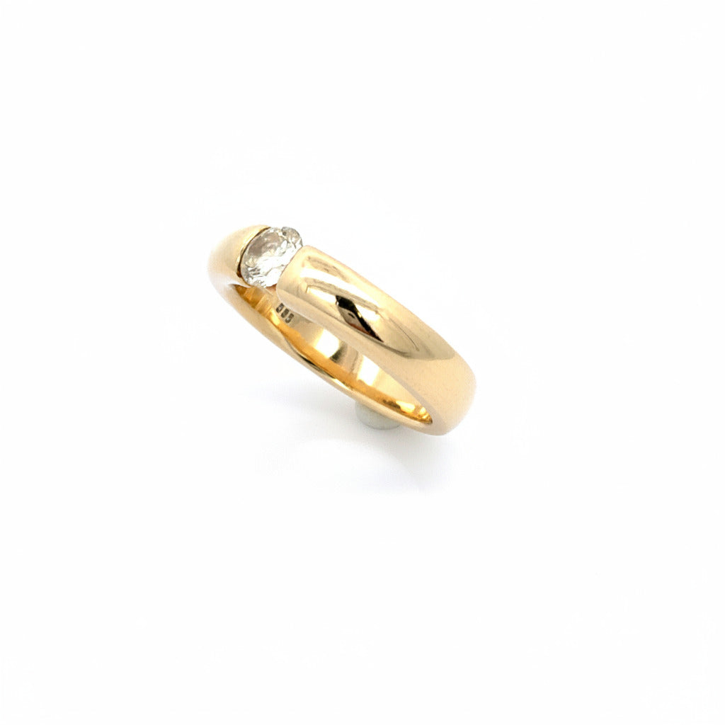 Ring Gelb Gold 585 / 14 kt Unisex Brillanten Schmuck 207357