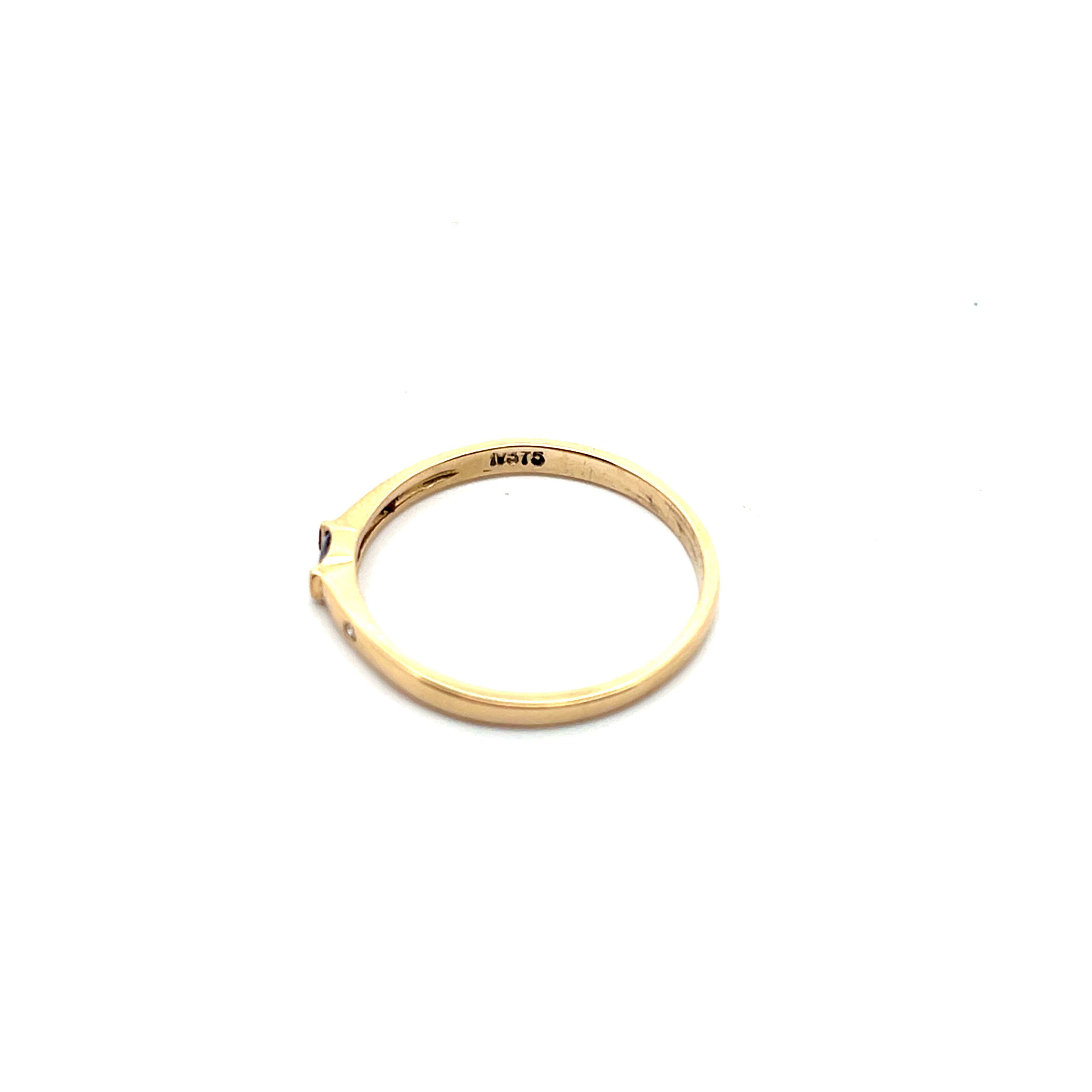 Brillanten Ring Gelb Gold 375 9 Karat mit Farbstein