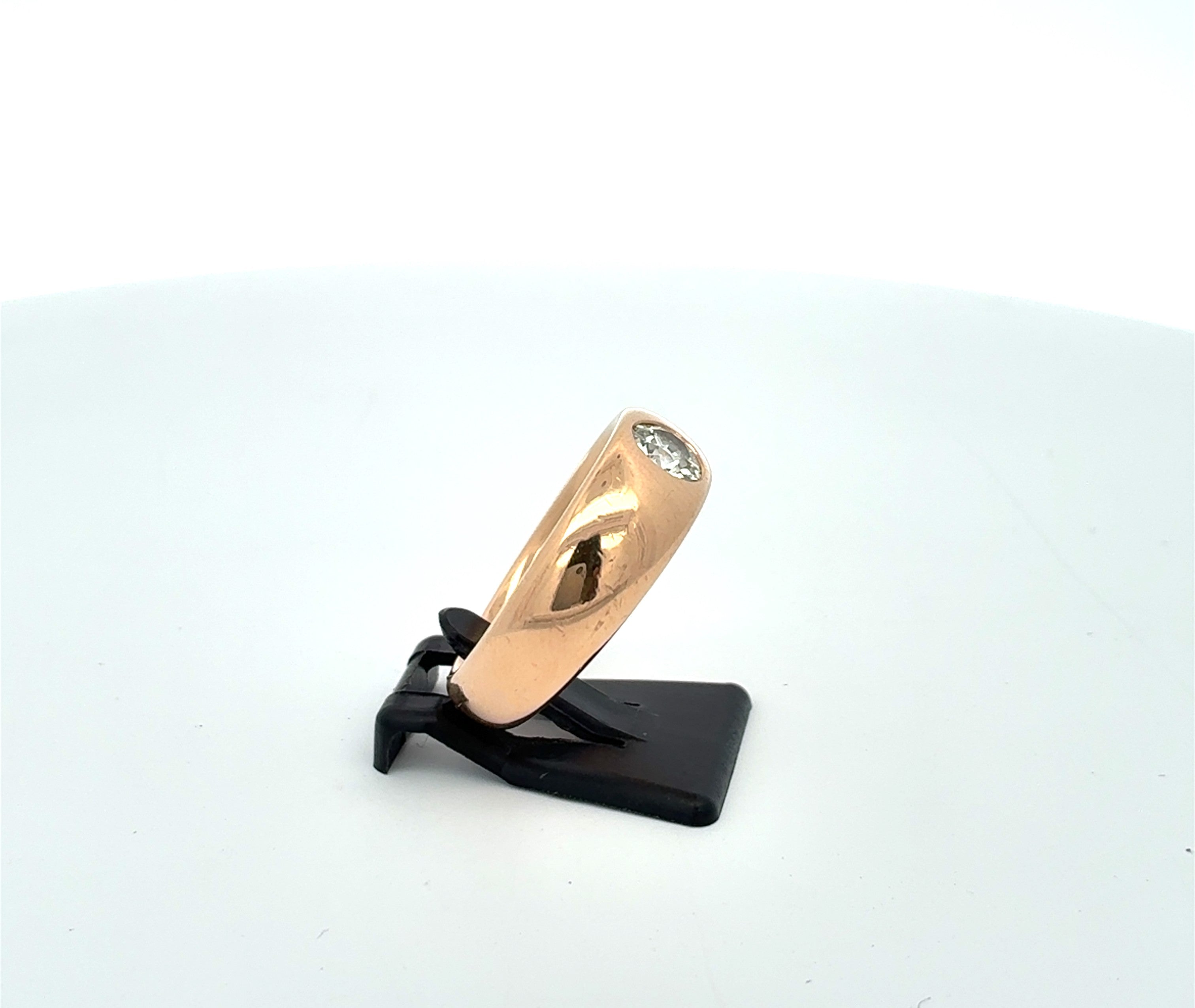 Ring Gelb Gold 750 Diamant Unisex Schmuck Geschenk