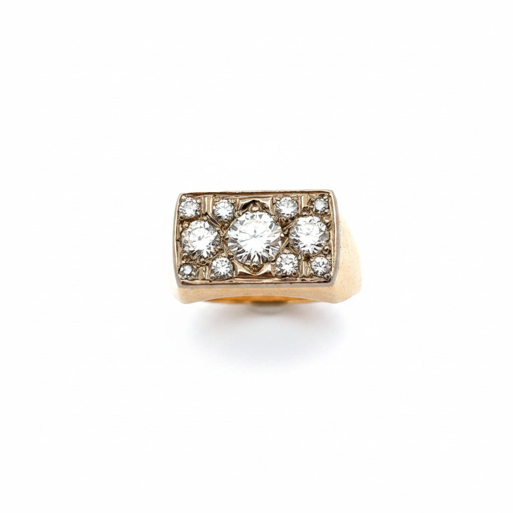Ring Gelbgold 585 / 14 kt Herren Brillanten