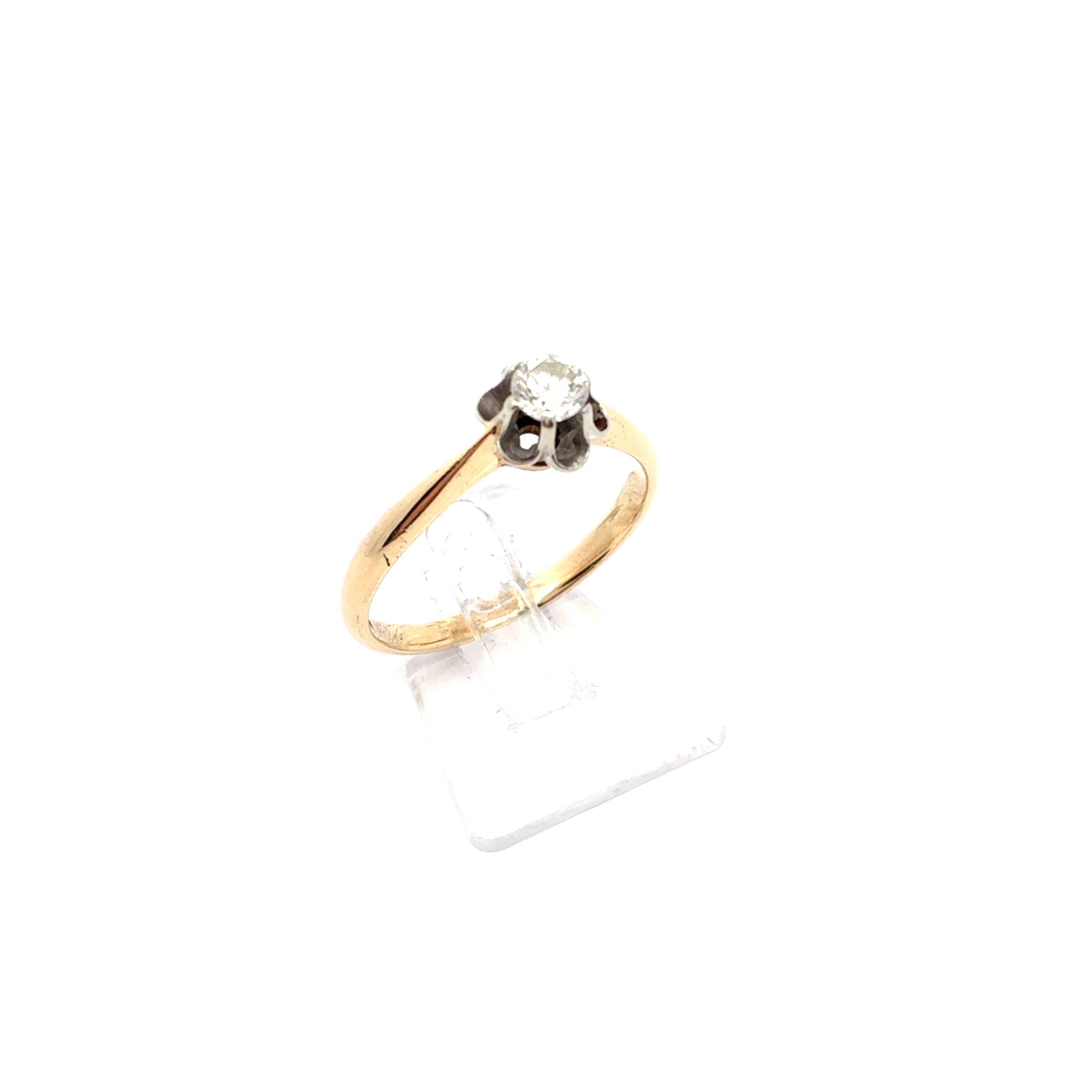 Damen Ring Gelbgold 585 / 14 kt Brillant *55*
