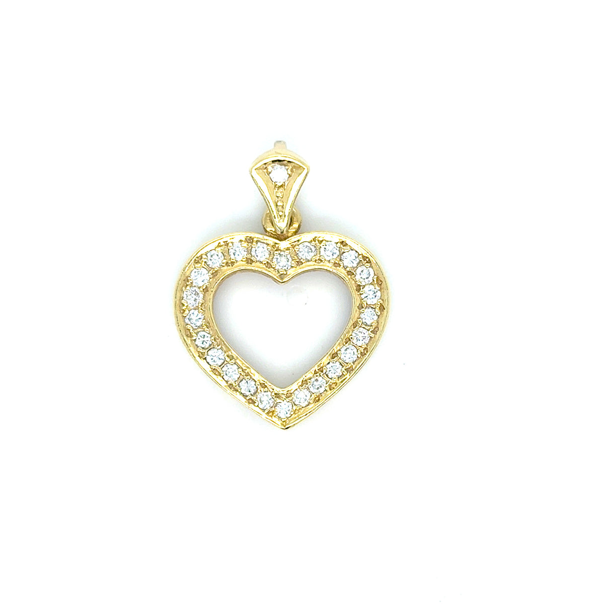 Anhänger Gold 585 14 kt Brillanten Herz Damen