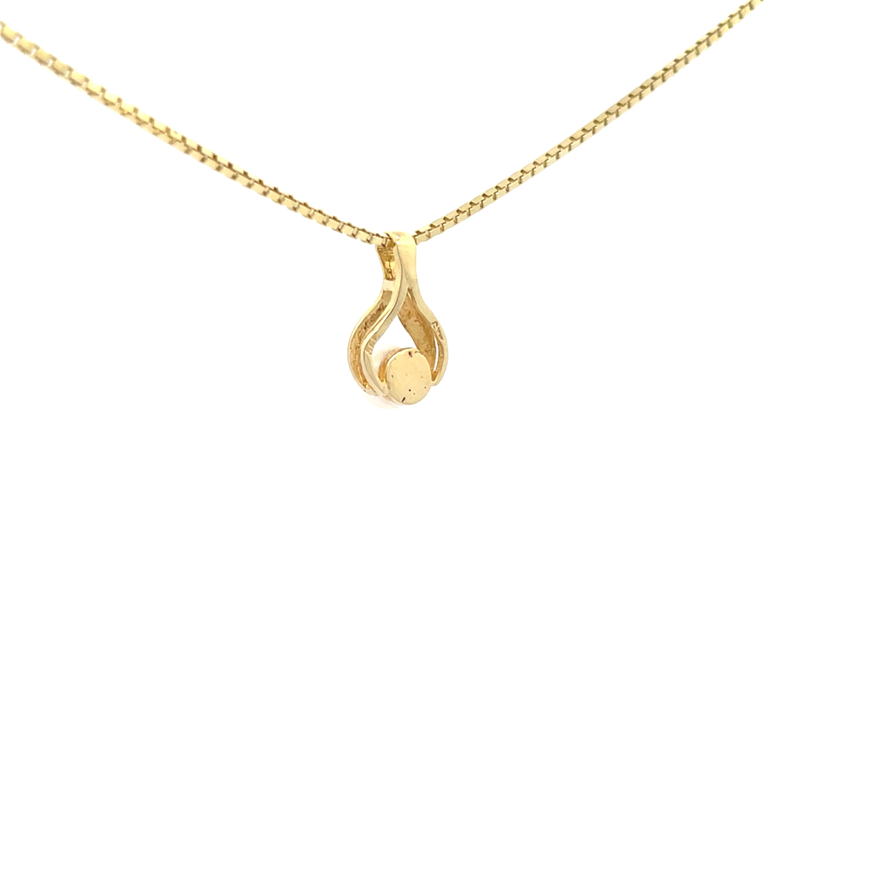 Kette mit Perle Gelb Gold 585 14 Karat