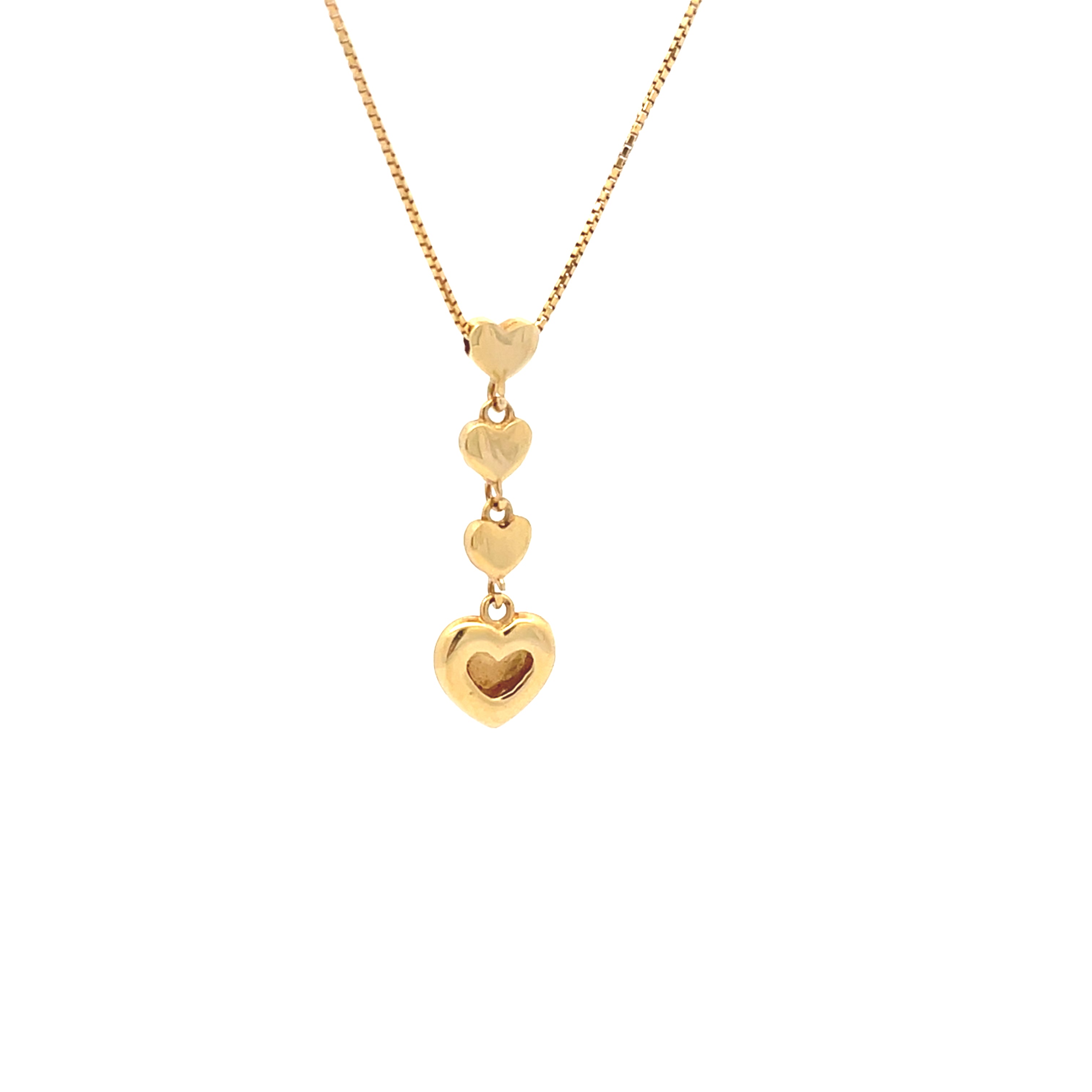 Herz Kette 585 14 Karat Gelb Gold