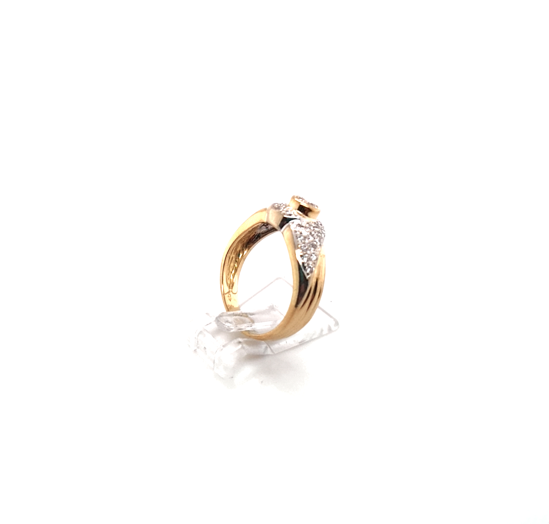Damen Ring Gelbgold Weißgold 750 18 kt. Brillanten *55* Geschenk