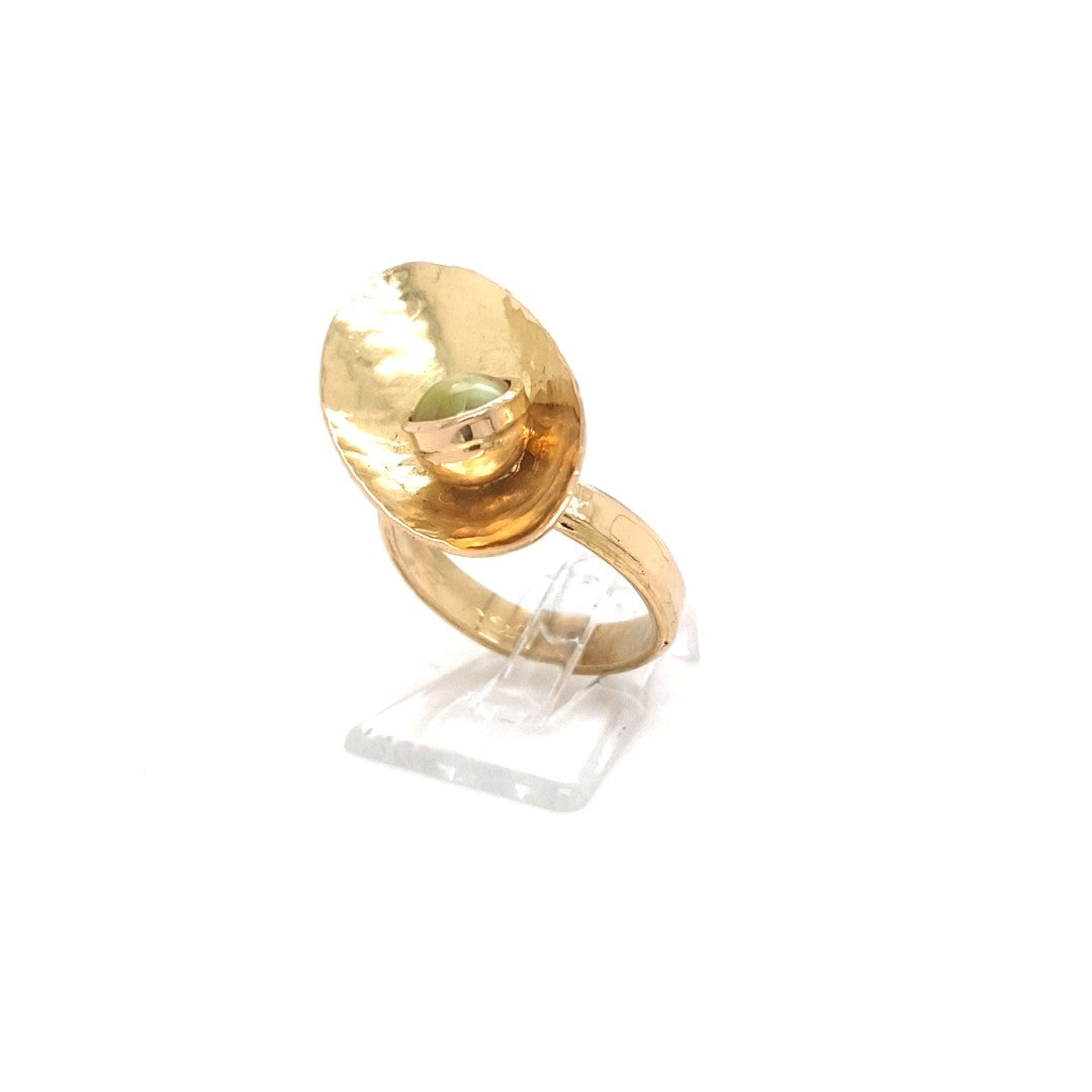 Ring Gold 750 18 kt Schmuckstein grün Damen Geschenk