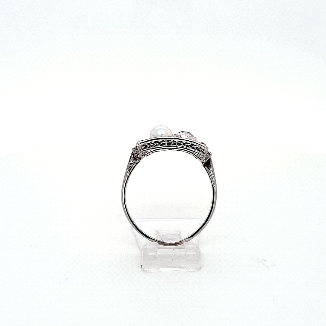 Ring Gold 585 14 kt Art Deko Diamanten Damen Schmuck