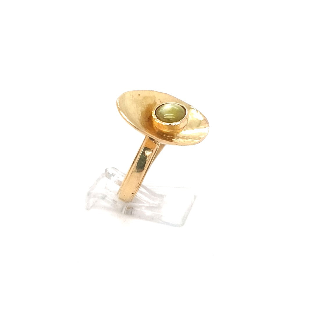 Ring Gold 750 18 kt Schmuckstein grün Damen Geschenk