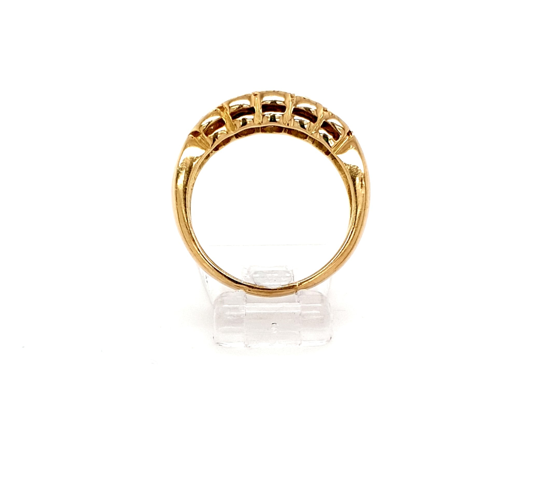Ring Gold 750 18 kt Brillanten Schmucksteine Blau Damen
