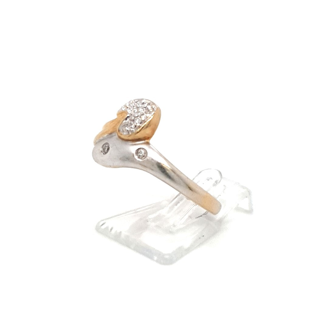 Ring Gold 750 18 kt Brillanten Herz Damen