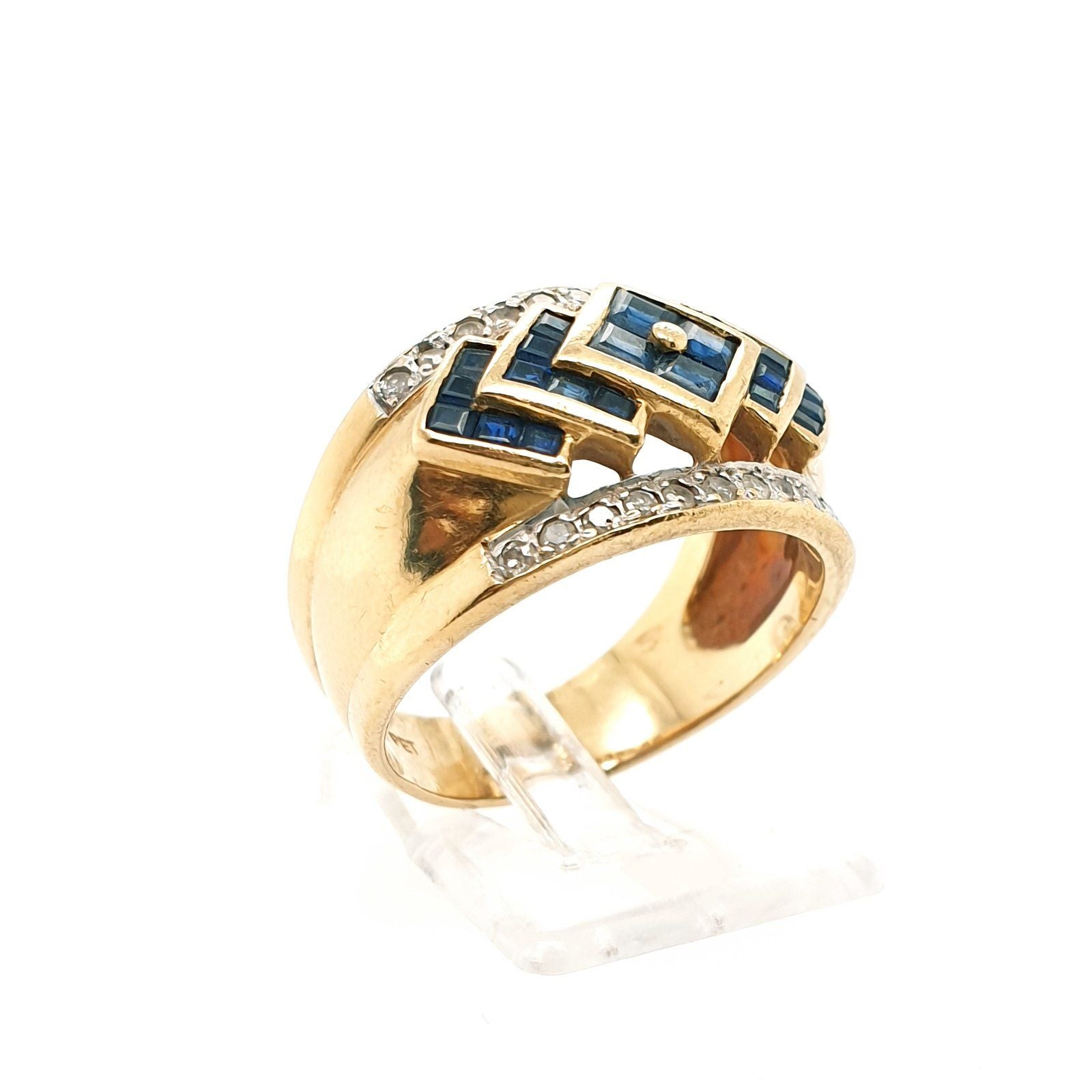 Goldring Saphir & Brillant - 750 18kt Gr.58
