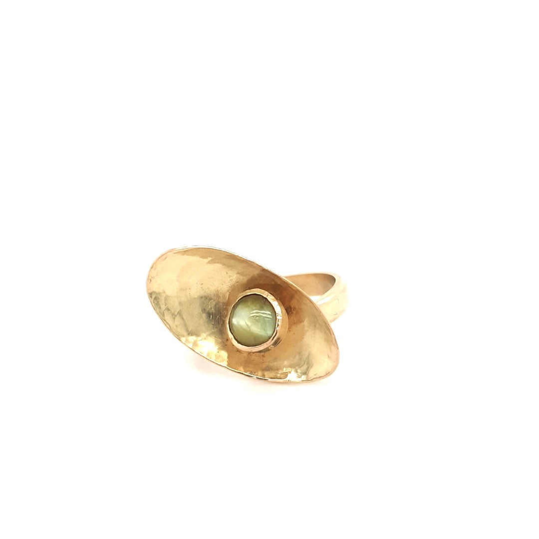 Ring Gold 750 18 kt Schmuckstein grün Damen Geschenk
