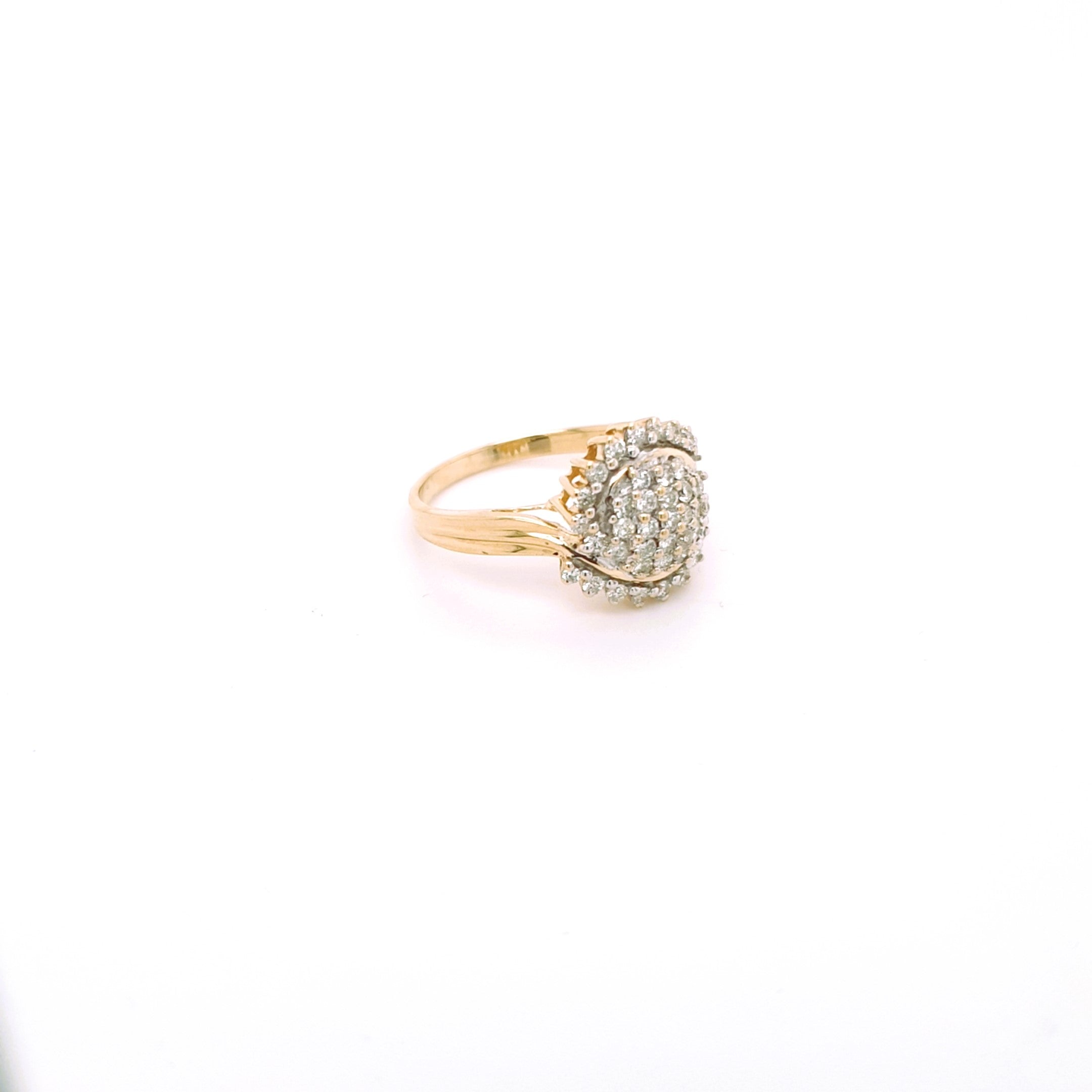 Damen Ring 585 14 kt. Gelbgold *67* 41 Brillanten ca. 1,34 ct Schmuck