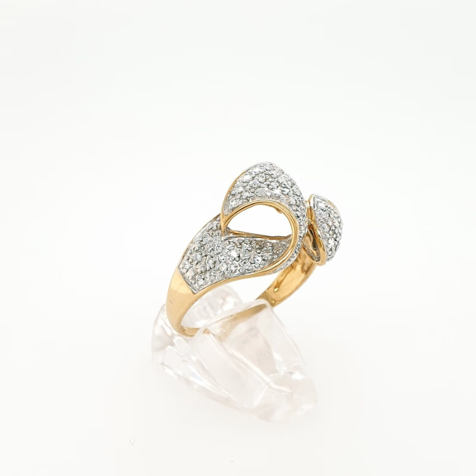 Schmuckring Gelbgold Weißgold 750/18kt Brillanten Gr. 56