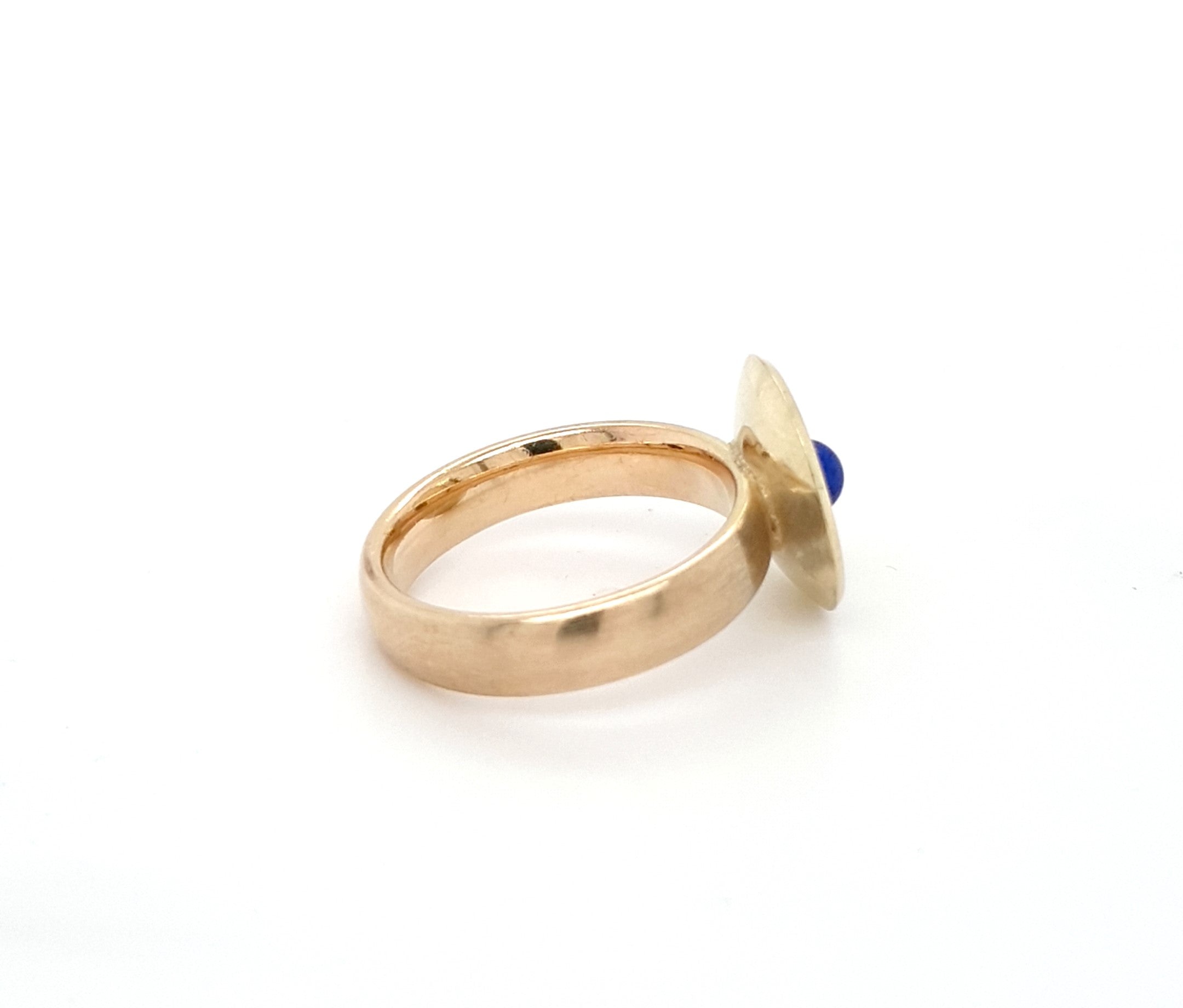 Ring Damen Gelbgold Lapis Lazuli Kugel 585 14 kt Schmuck