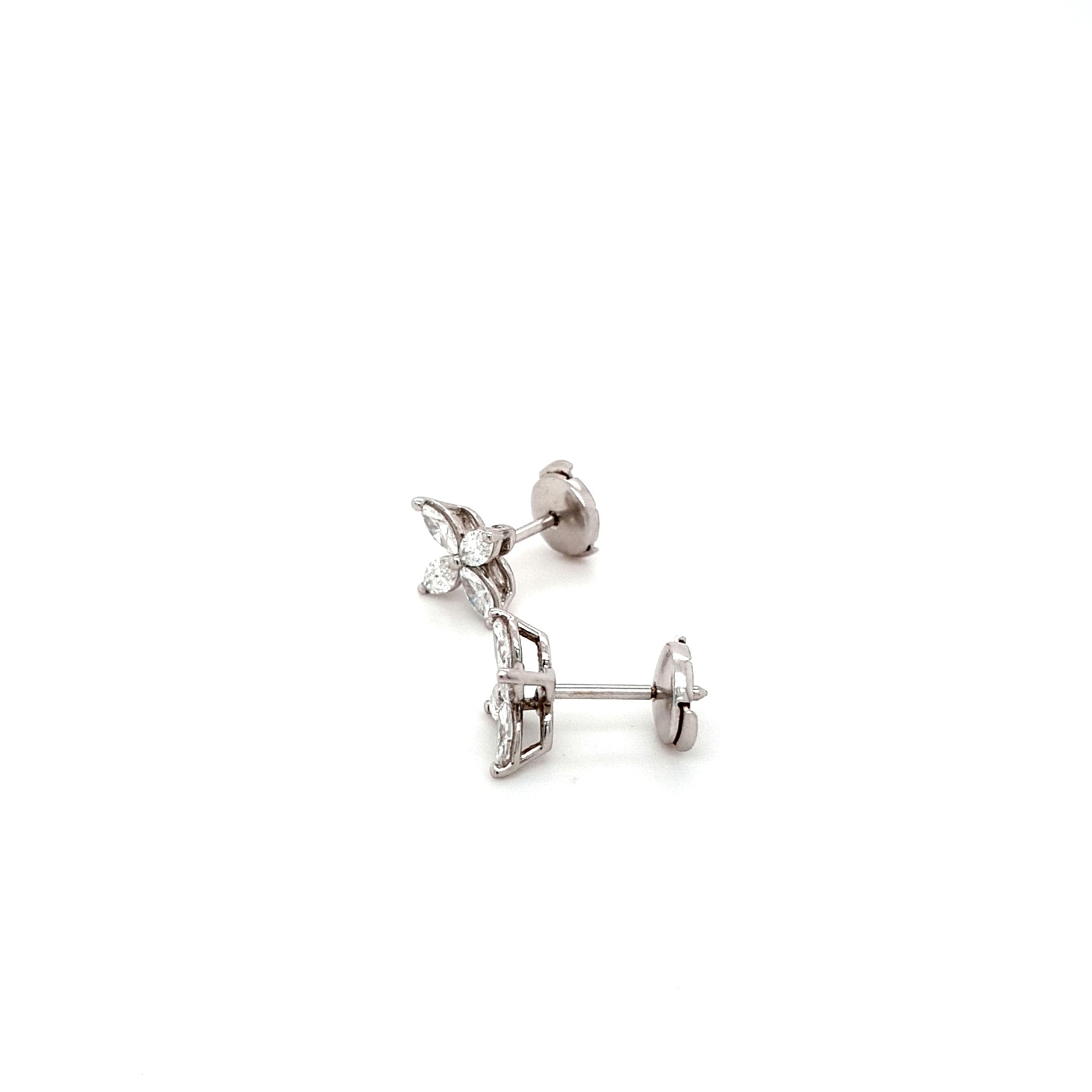 TIFFANY Victoria Ohrringe Large Platin 950 1,62 ct Schmuck Damen