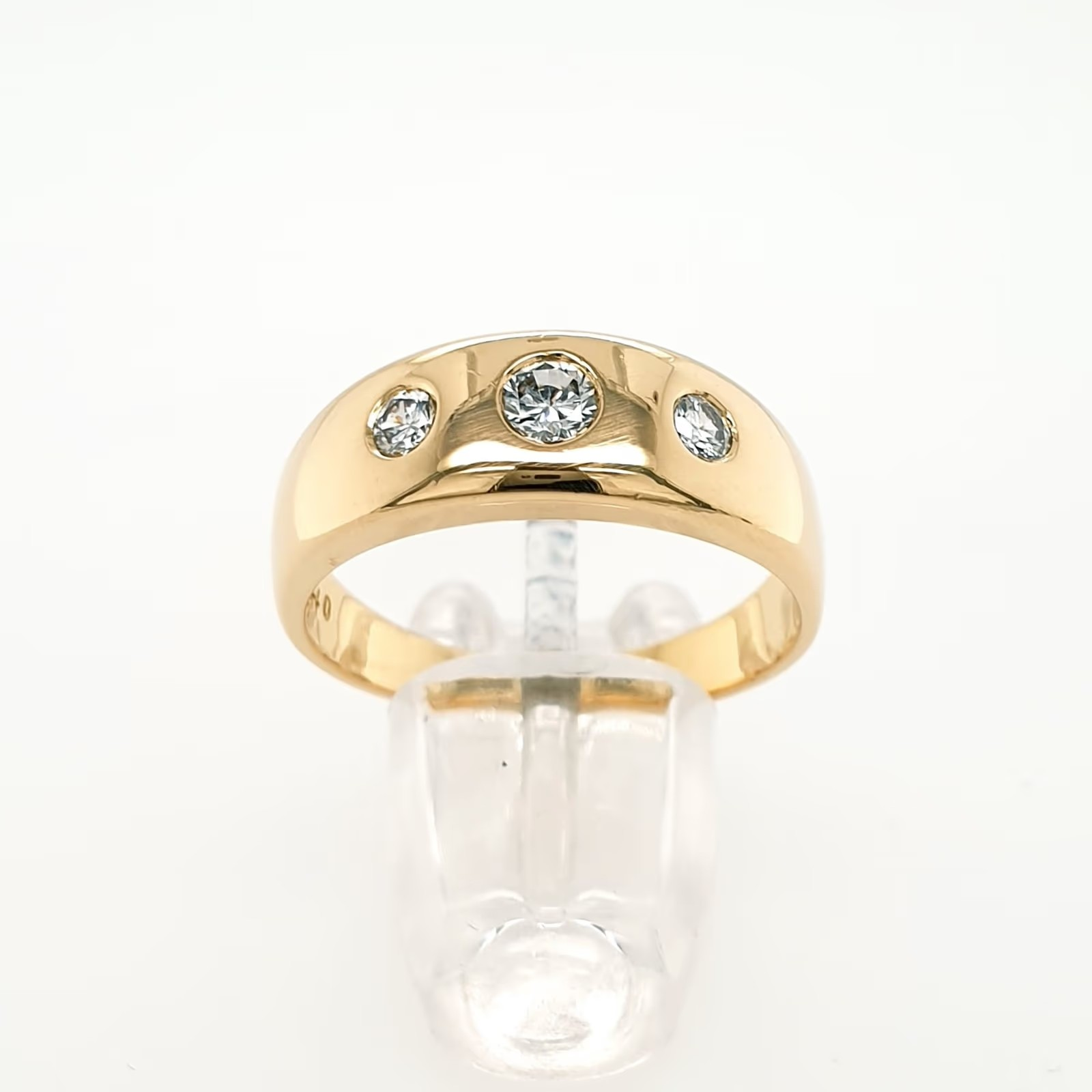Brillant Bandring 0,24 ct, 18 Karat, 750 Gelbgold, Größe 53