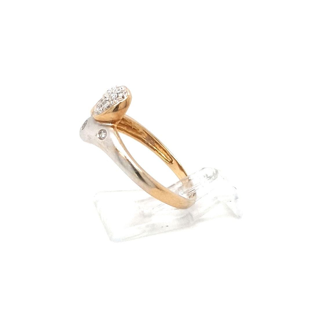 Ring Gold 750 18 kt Brillanten Herz Damen